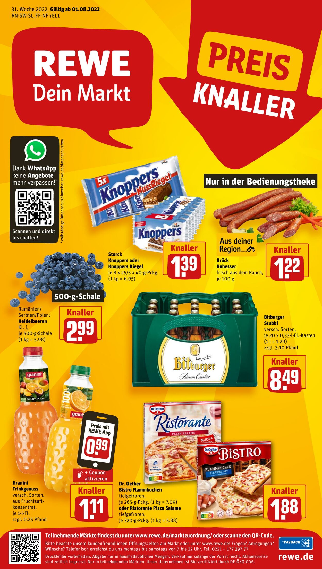 Prospekt Rewe 01.08.2022 - 06.08.2022