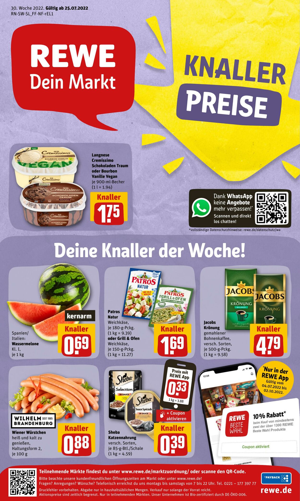 Prospekt Rewe 25.07.2022 - 30.07.2022