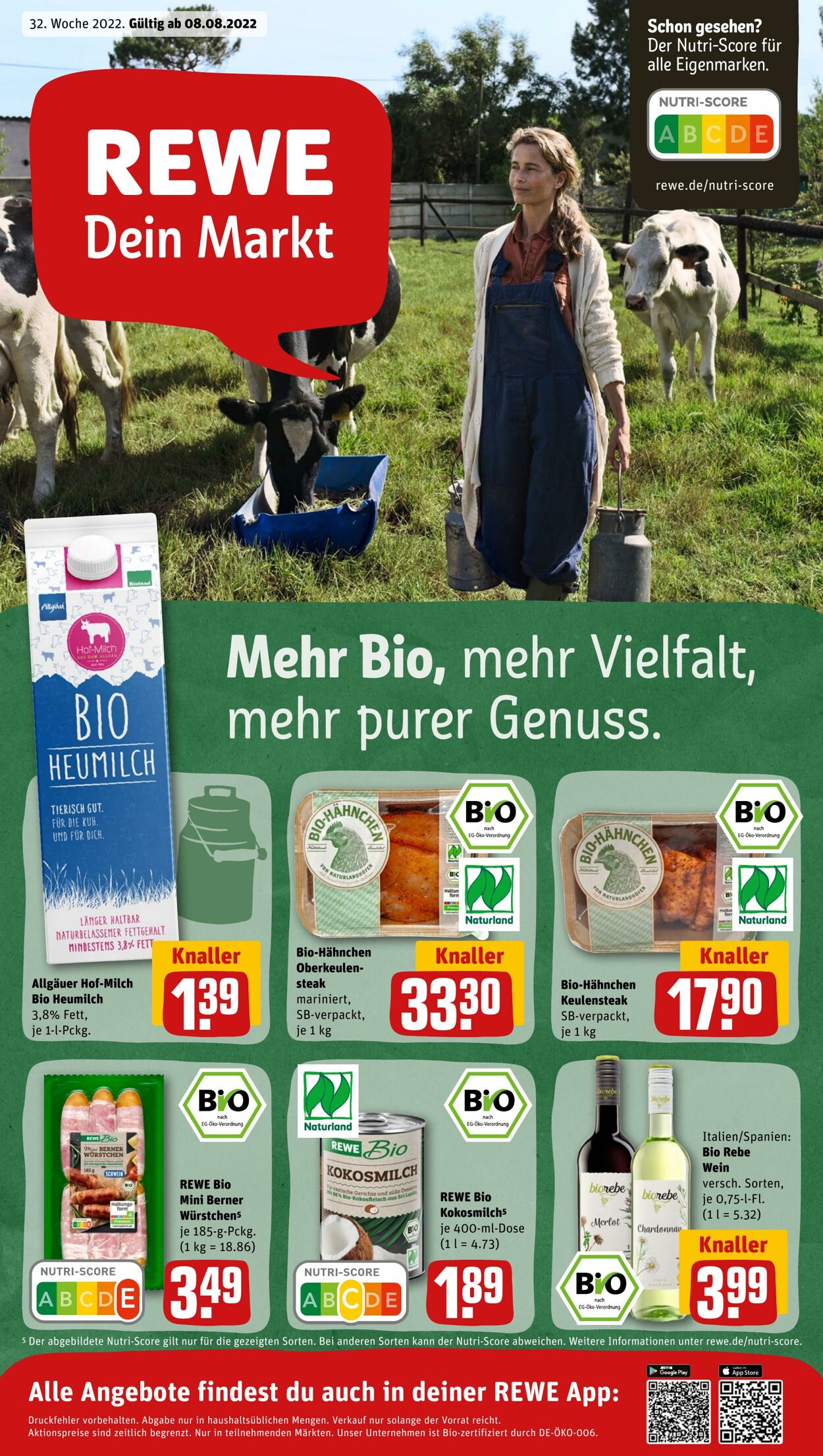 Prospekt Rewe 08.08.2022 - 13.08.2022