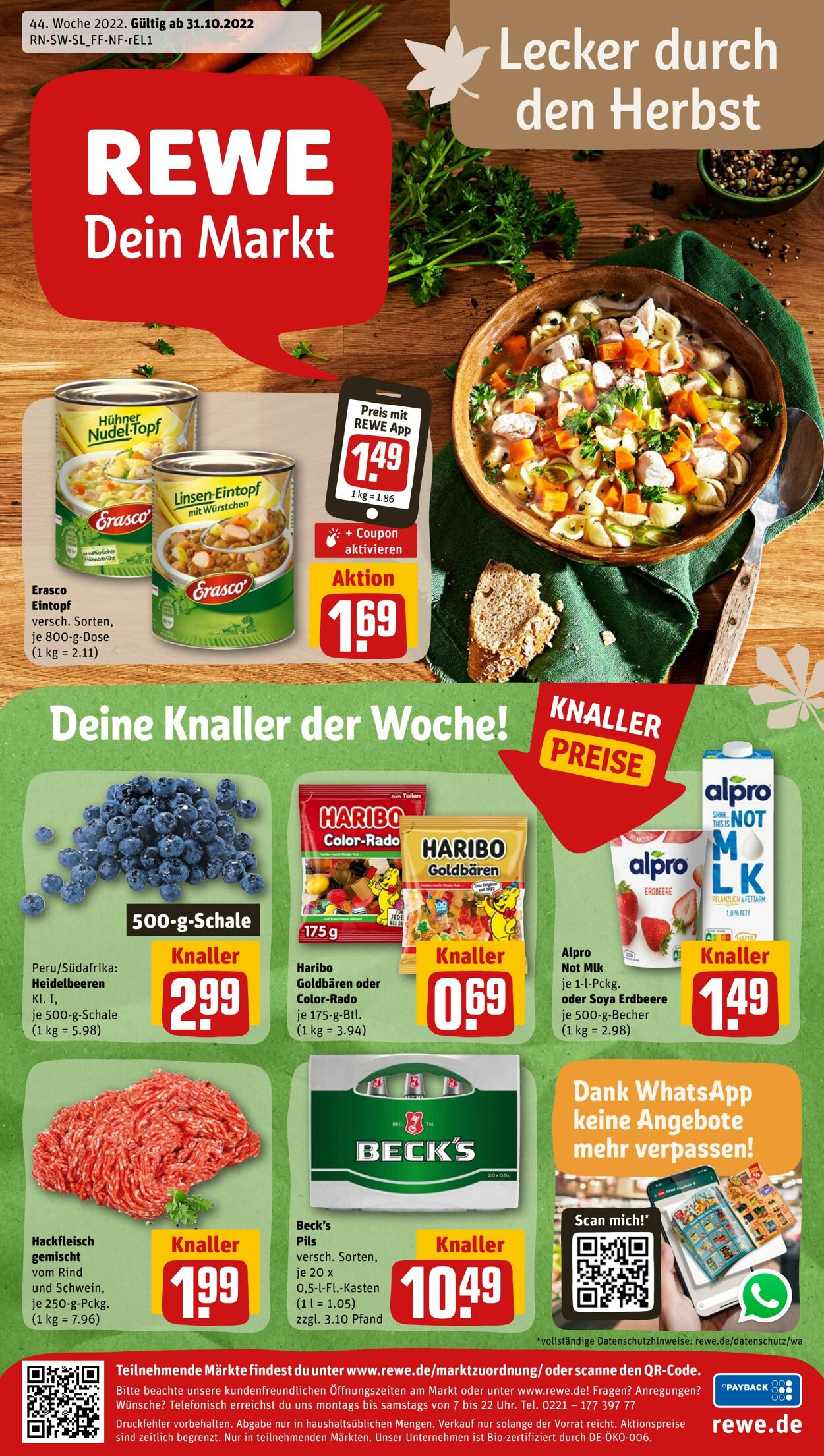 Prospekt Rewe 31.10.2022 - 05.11.2022