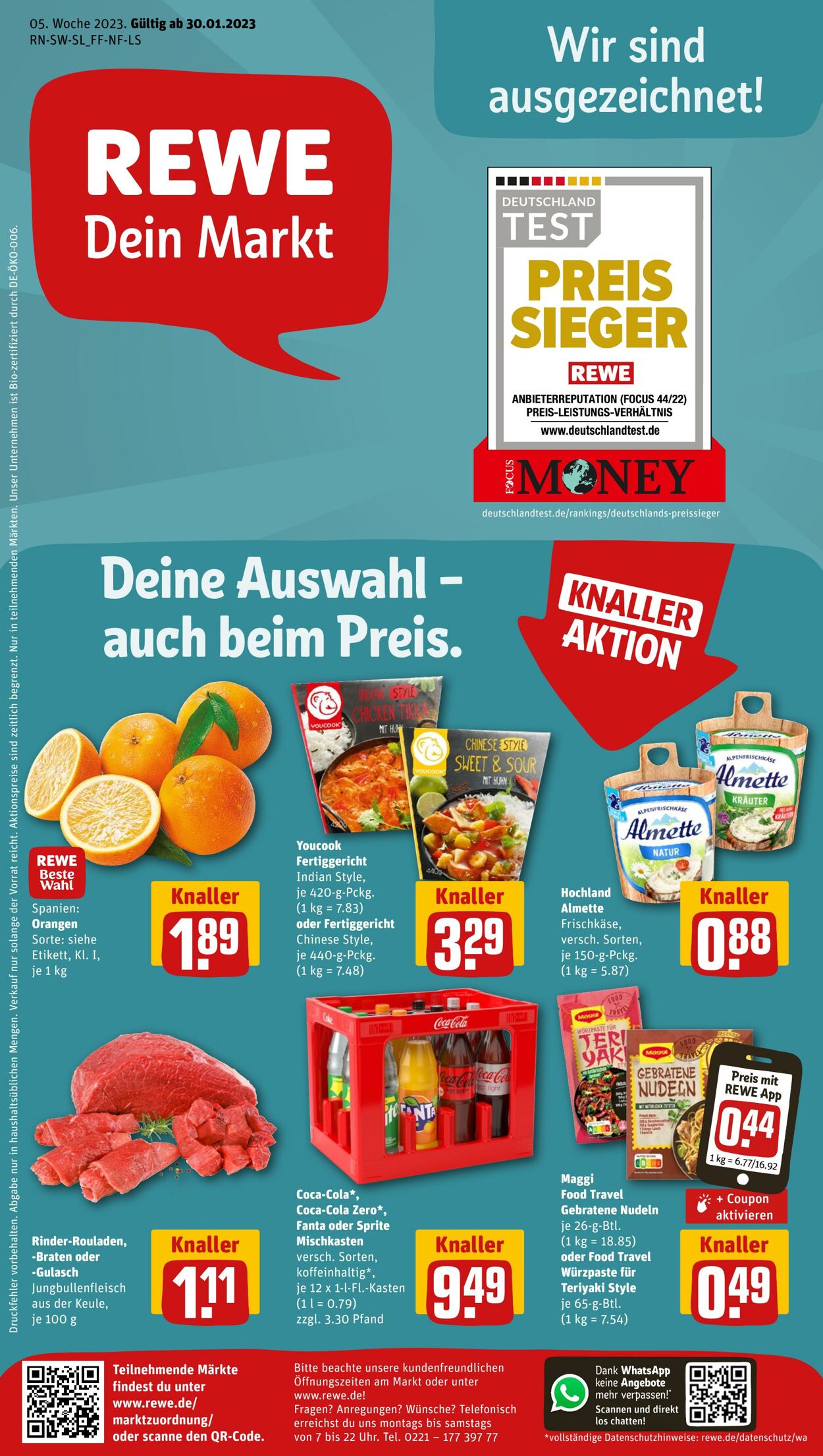 Prospekt Rewe 30.01.2023 - 04.02.2023