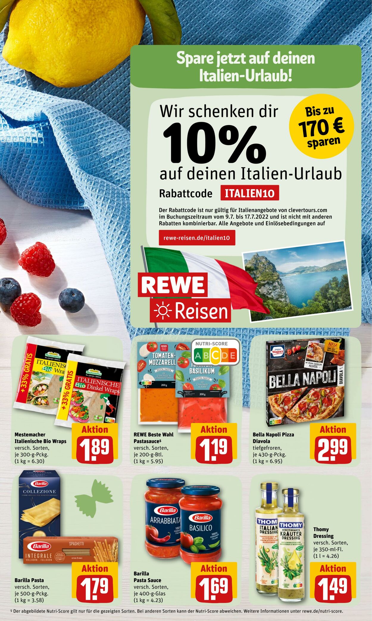 Prospekt Rewe 11.07.2022 - 16.07.2022