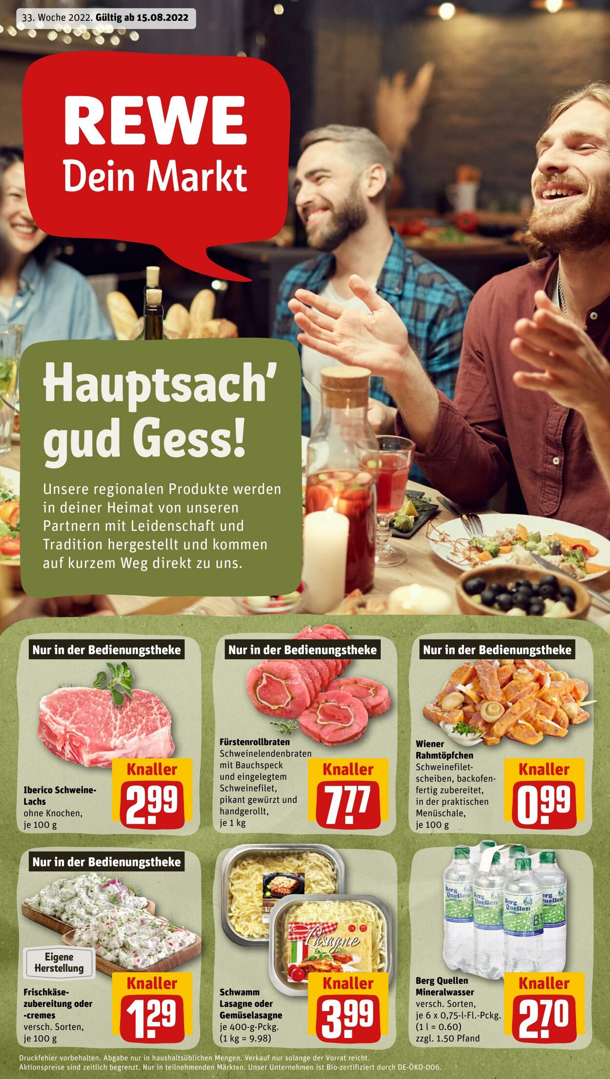 Prospekt Rewe 15.08.2022 - 20.08.2022