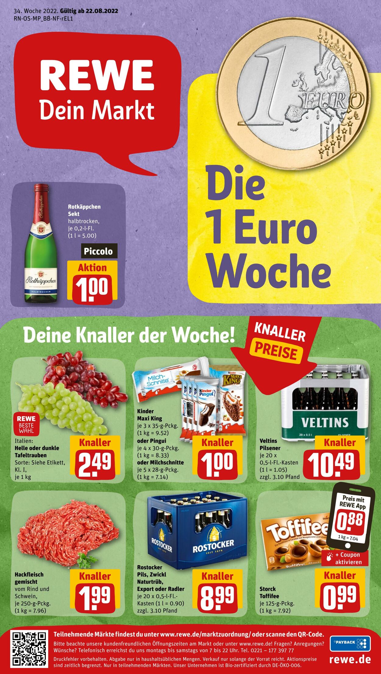 Prospekt Rewe 22.08.2022 - 27.08.2022