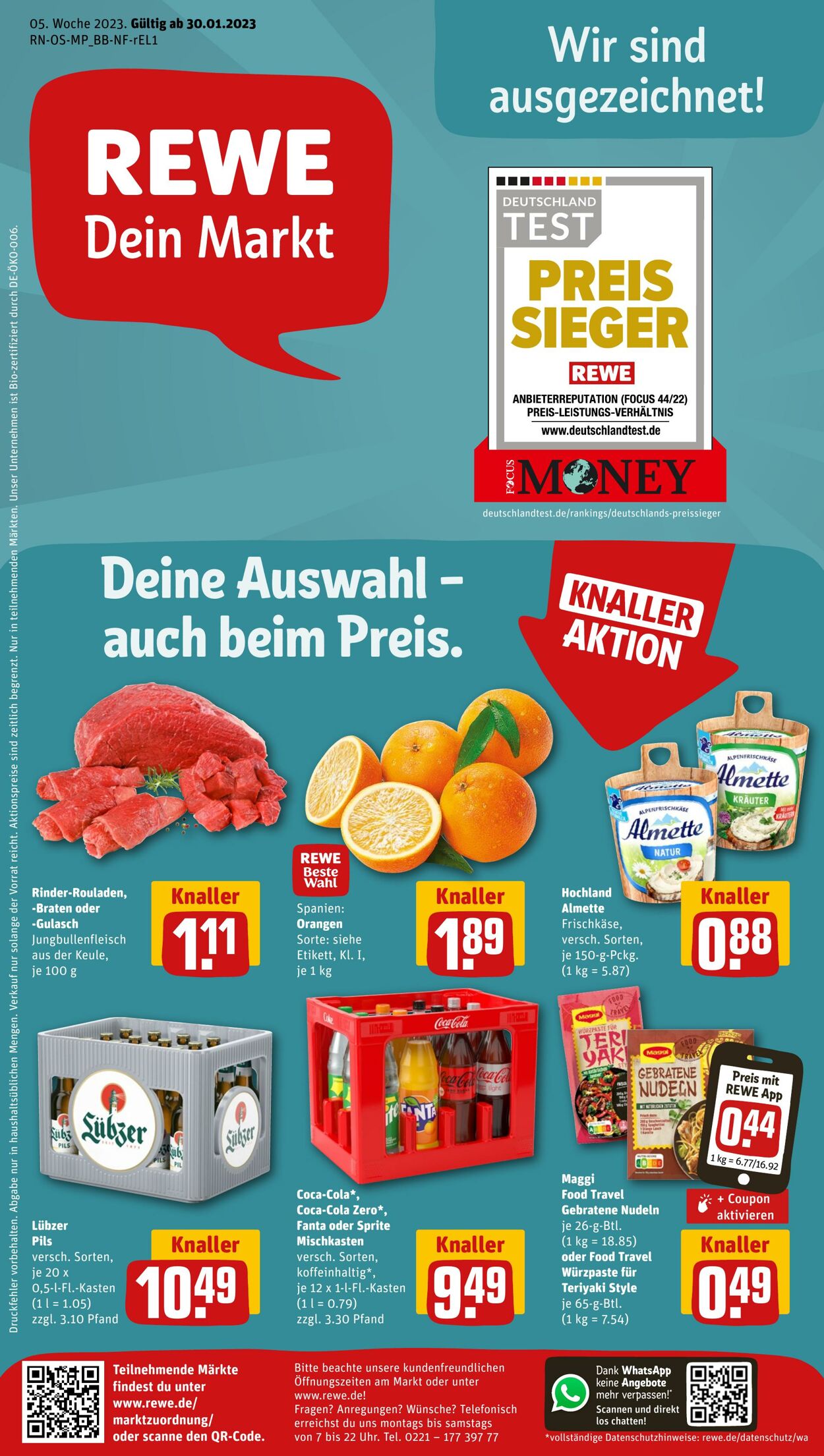 Prospekt Rewe 30.01.2023 - 04.02.2023