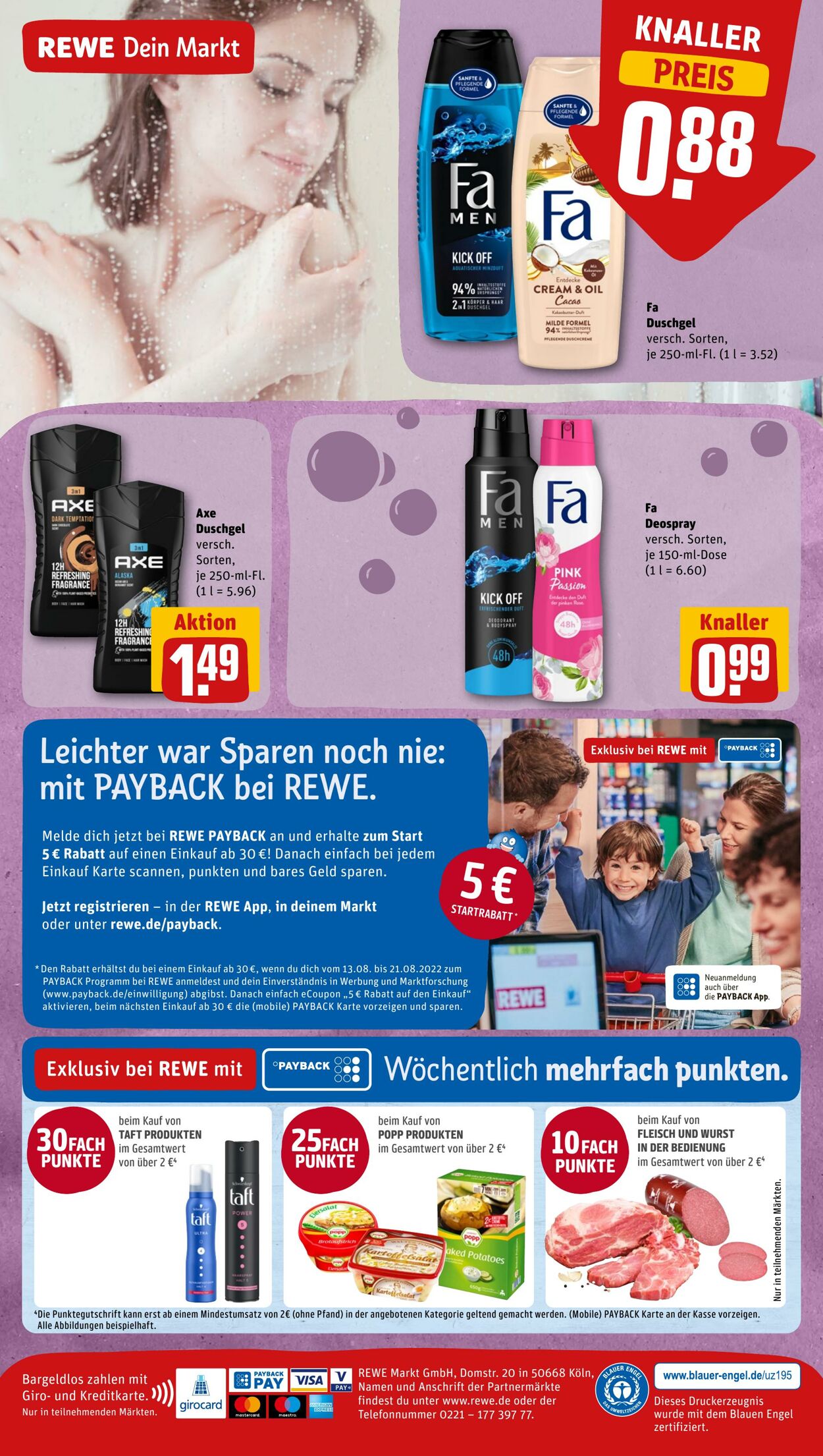 Prospekt Rewe 14.08.2022 - 20.08.2022