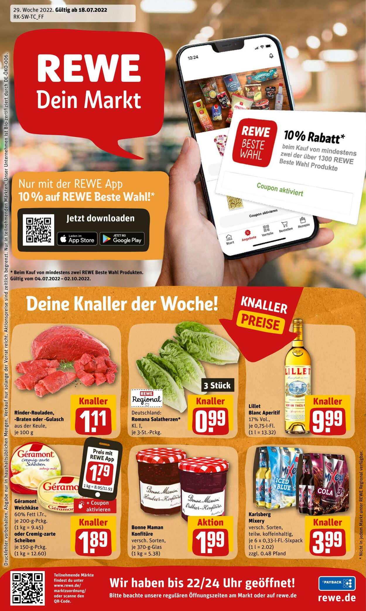 Prospekt Rewe 18.07.2022 - 23.07.2022