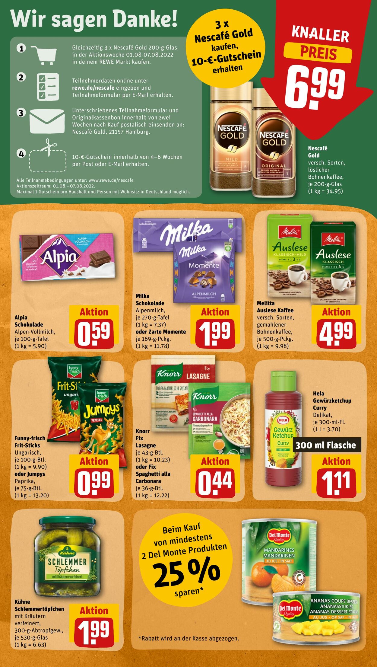 Prospekt Rewe 01.08.2022 - 06.08.2022