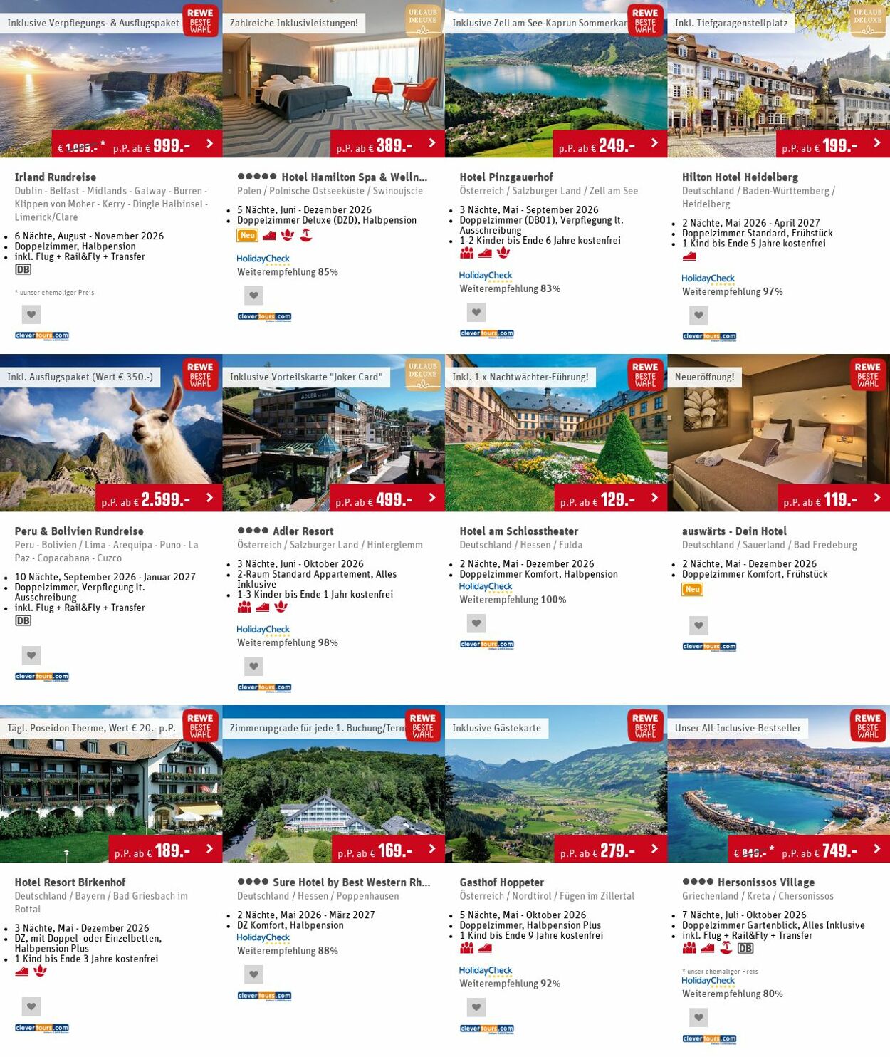 Prospekt Rewe - REWE Reise-Angebote der Woche | REWE Reisen 18 Mai, 2026 - 27 Mai, 2026