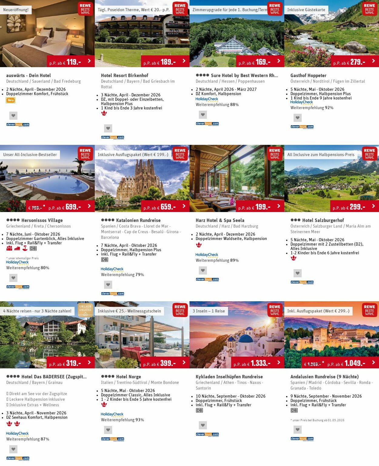 Prospekt Rewe - REWE Reise-Angebote der Woche | REWE Reisen 13 Apr, 2026 - 22 Apr, 2026