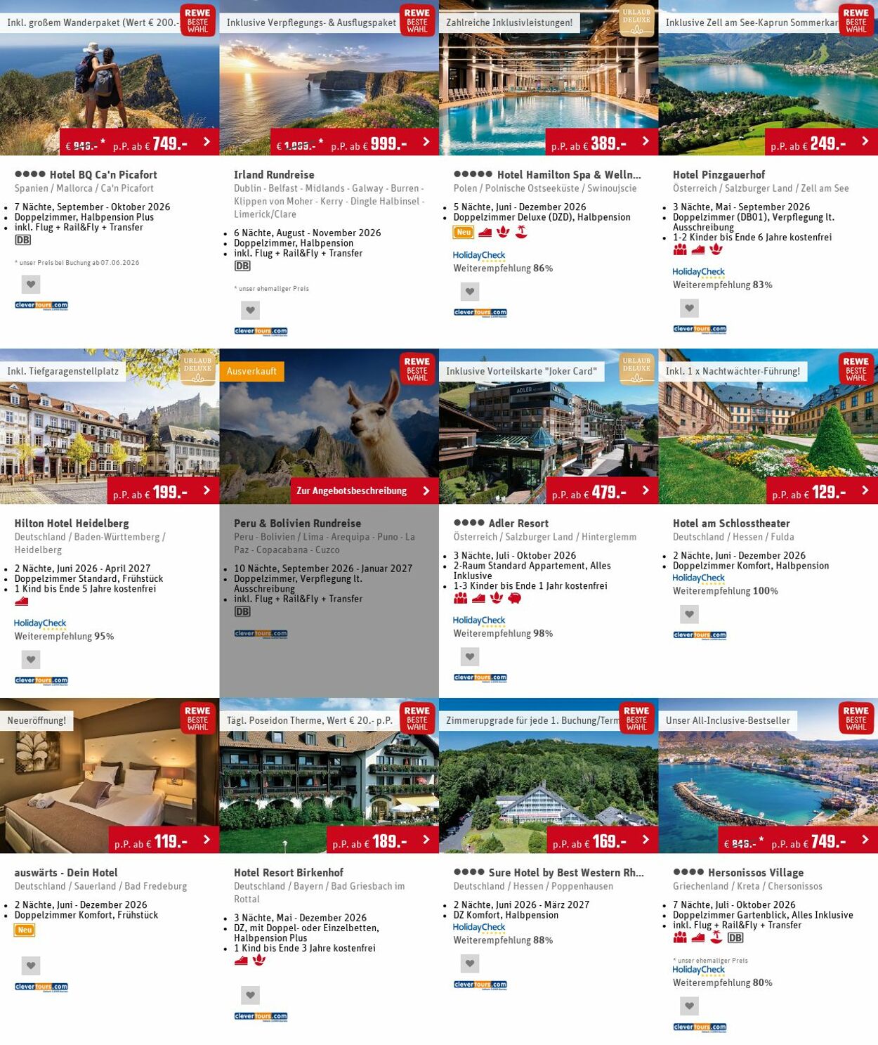Prospekt Rewe - REWE Reise-Angebote der Woche | REWE Reisen 25 Mai, 2026 - 3 Jun, 2026