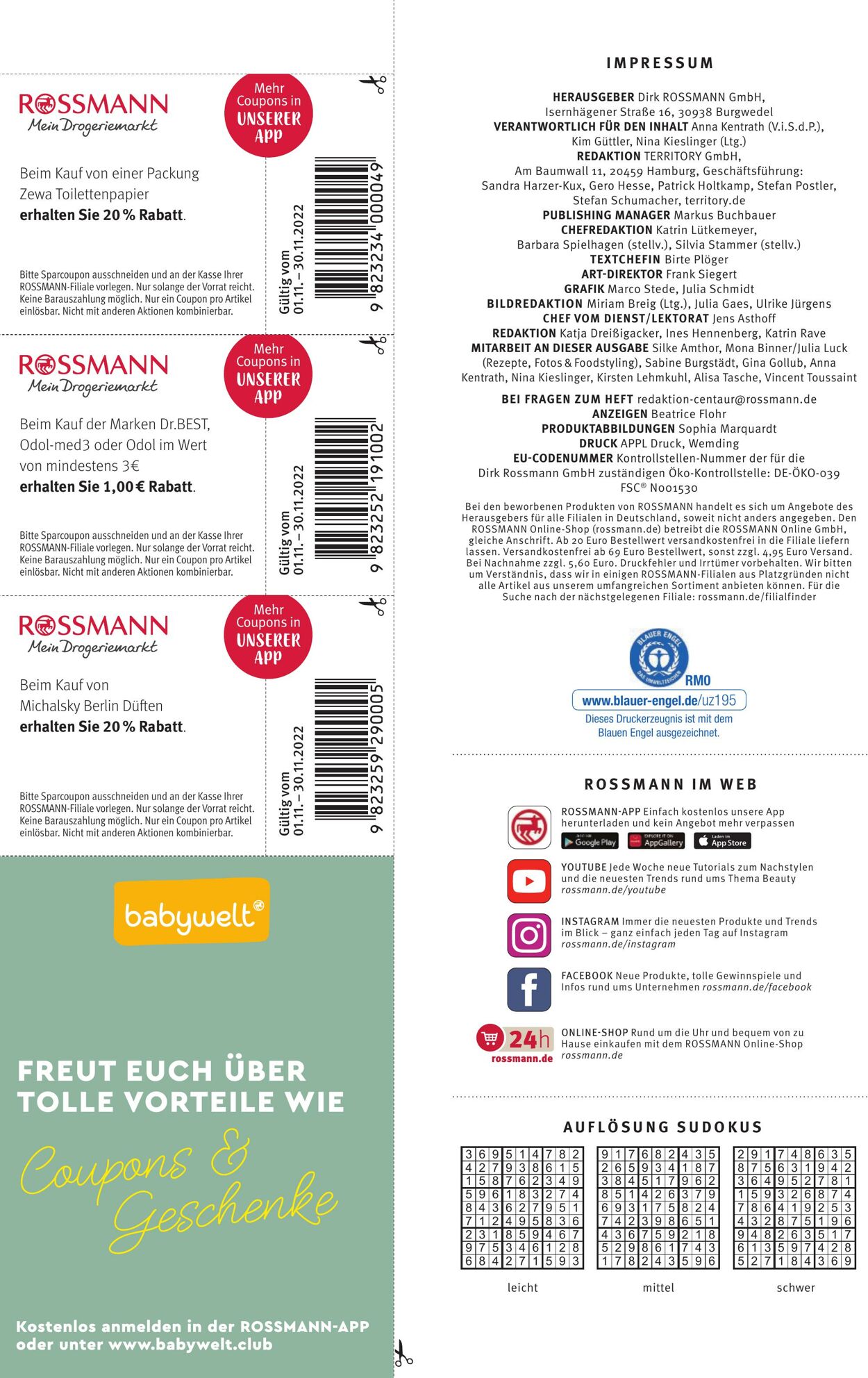 Prospekt Rossmann 01.11.2022 - 30.11.2022