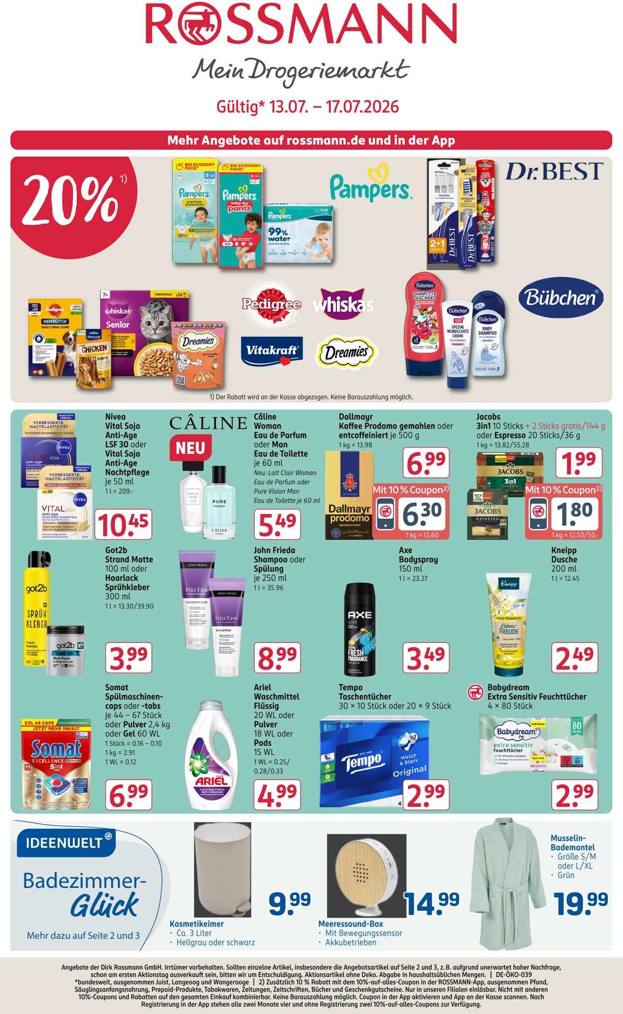 Prospekt Rossmann - Jetzt den ROSSMANN Angebote Blätterkatalog entdecken | rossmann.de 13 Jul, 2026 - 18 Jul, 2026