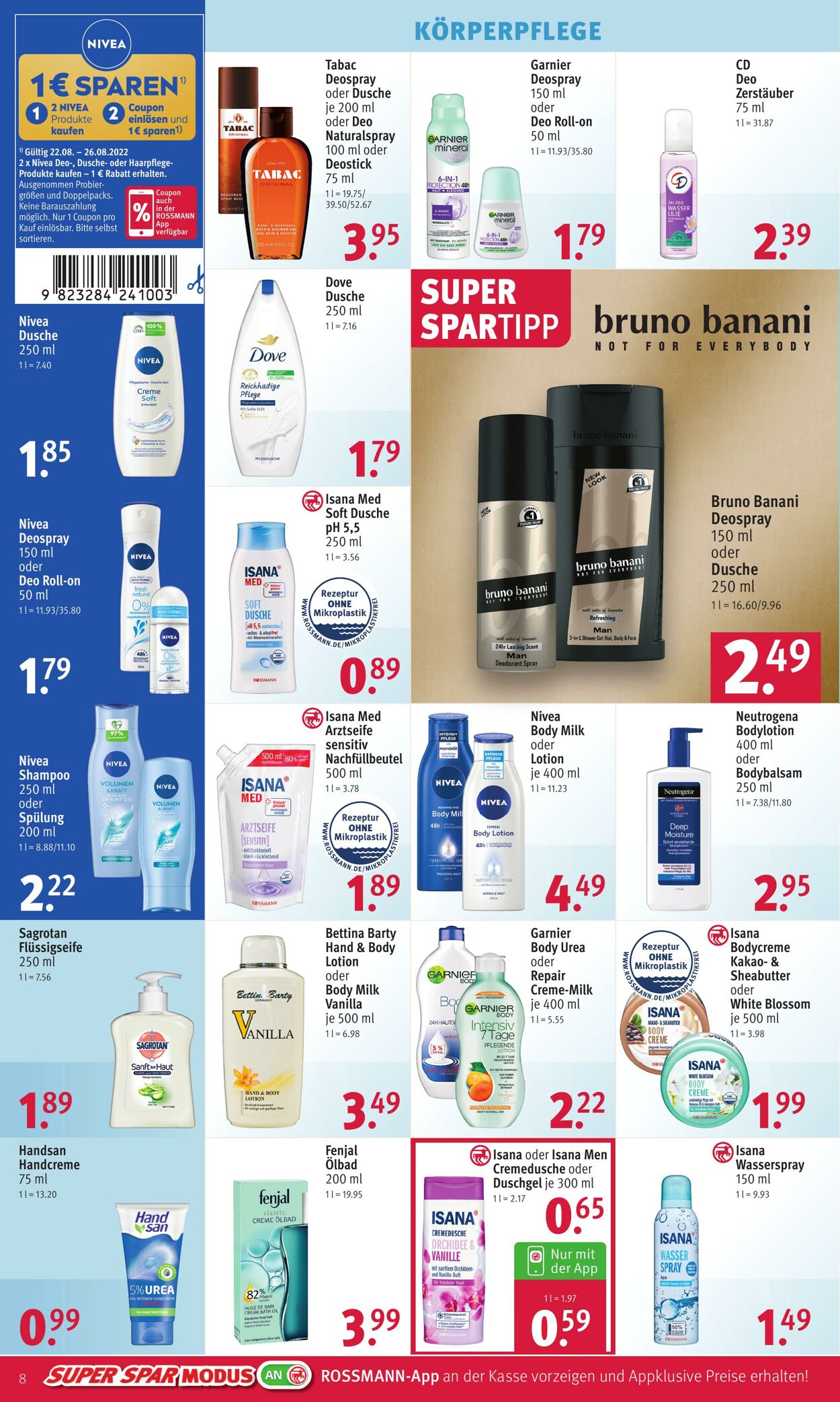 Prospekt Rossmann 22.08.2022 - 26.08.2022