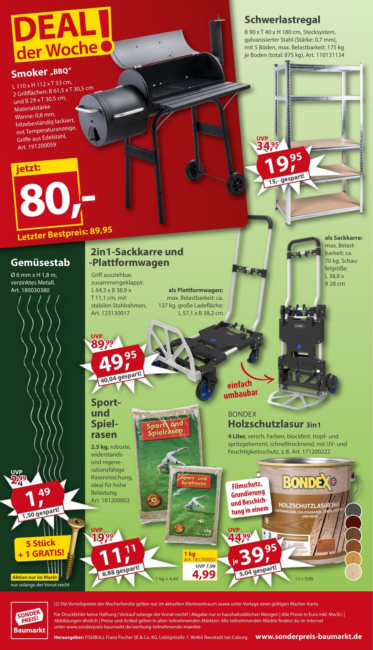 Prospekt Sonderpreis Baumarkt 21.03.2026 - 04.04.2026