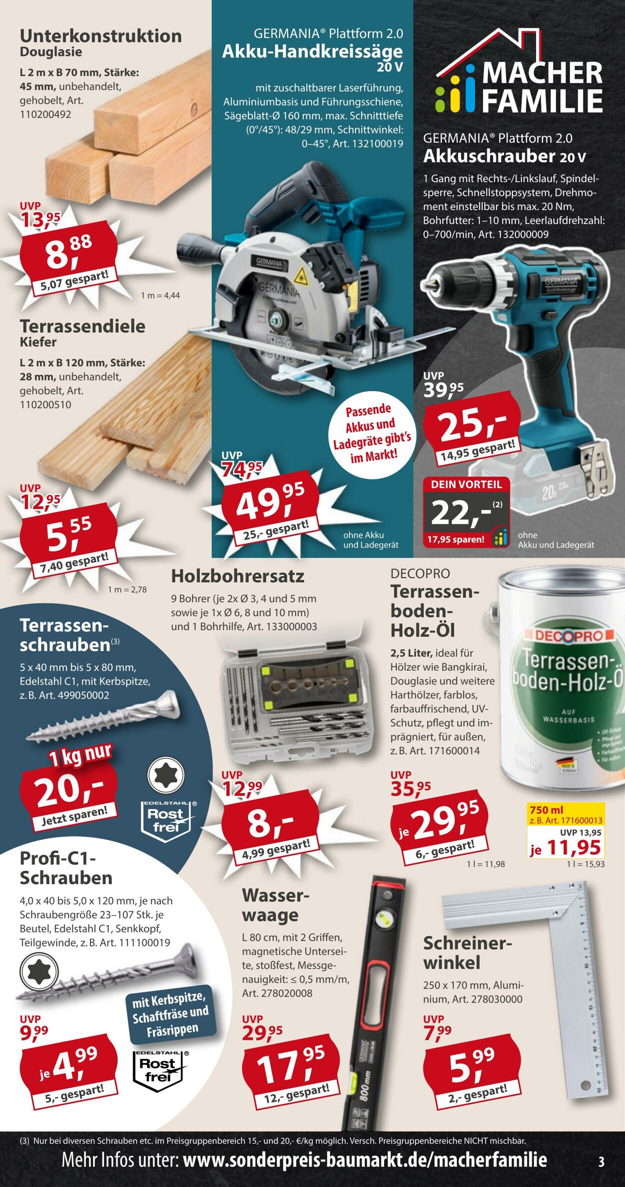 Prospekt Sonderpreis Baumarkt 11.04.2026 - 25.04.2026