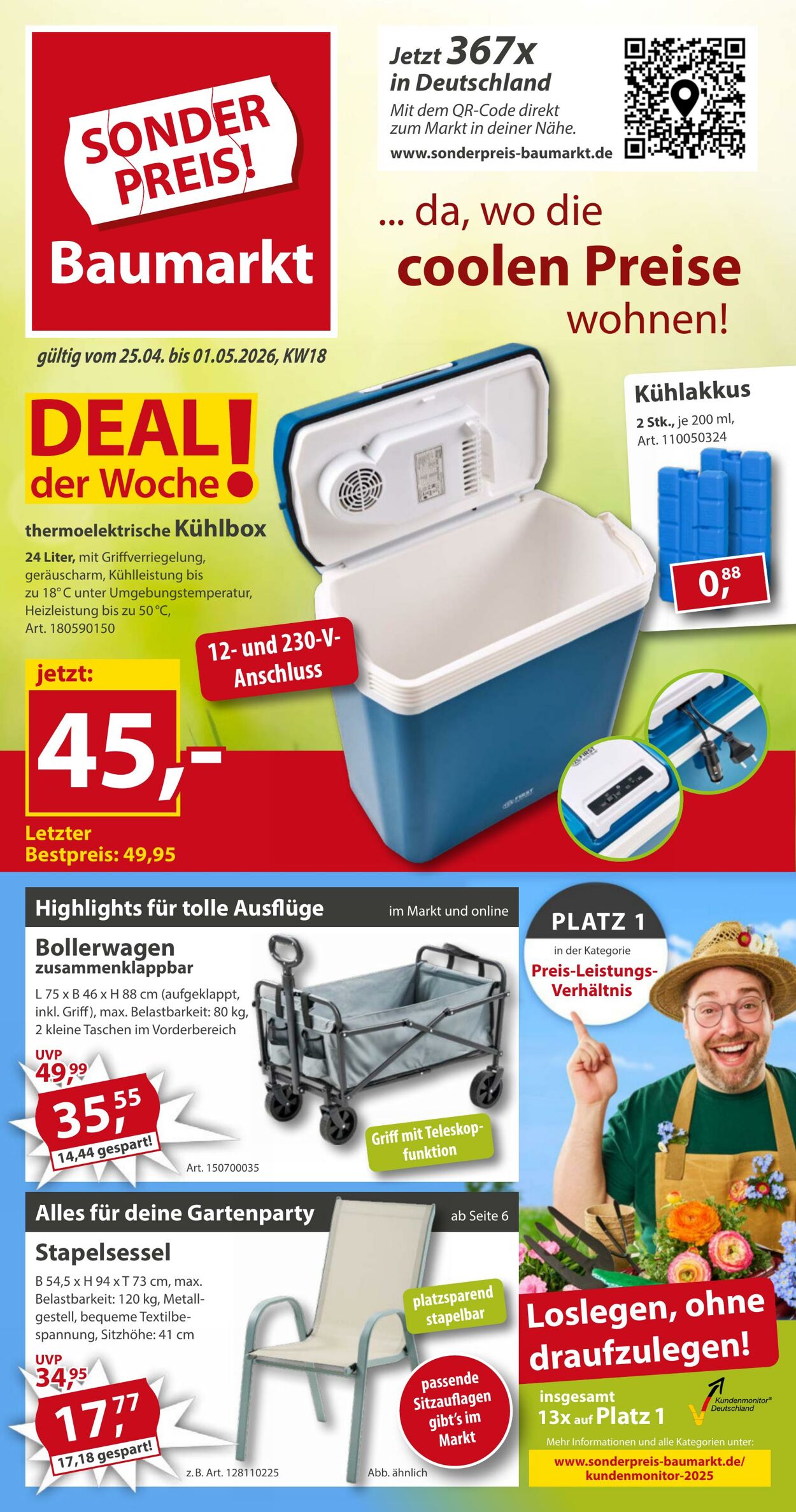 Prospekt Sonderpreis Baumarkt 18.04.2026 - 02.05.2026