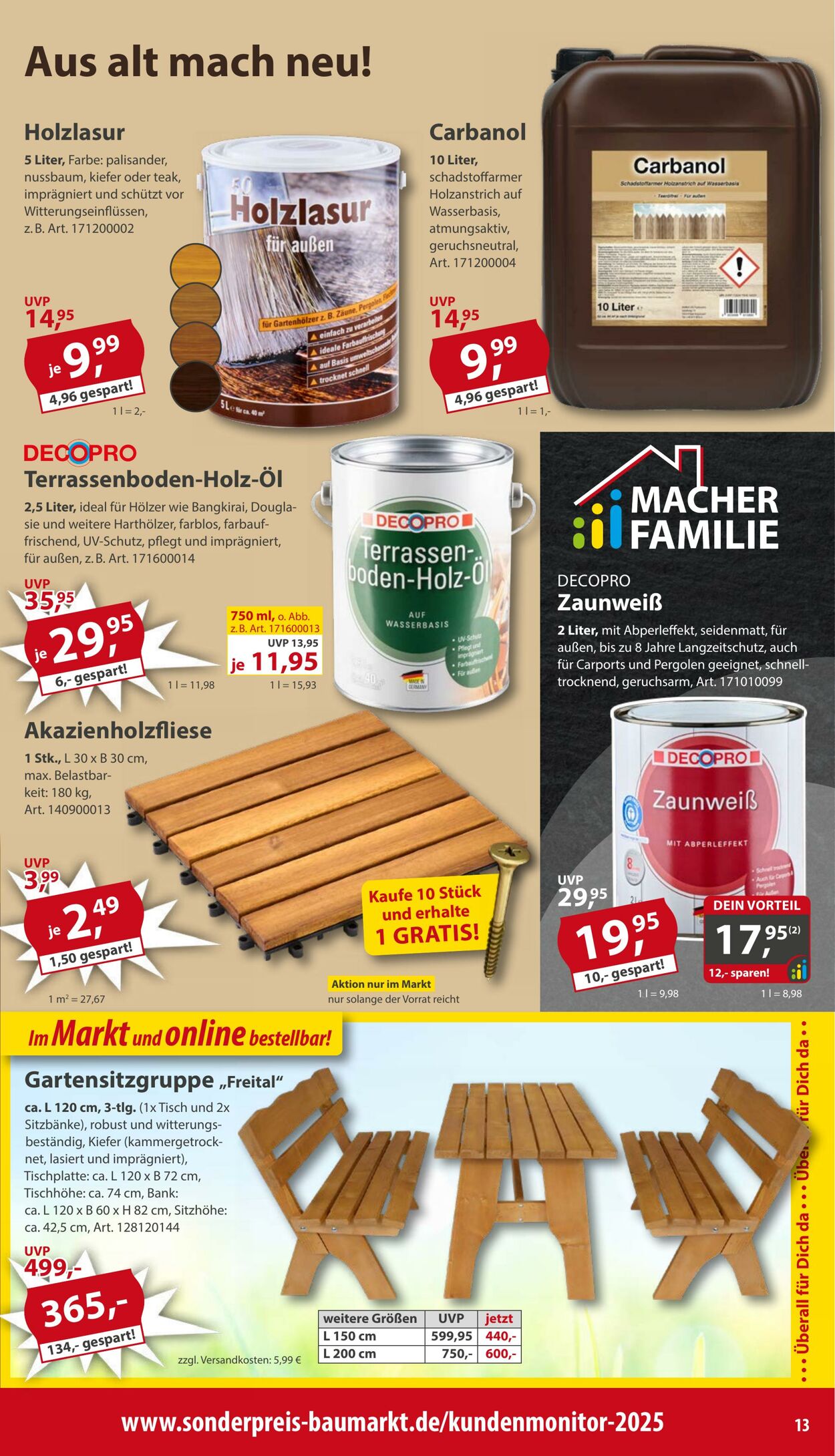 Prospekt Sonderpreis Baumarkt 25.04.2026 - 09.05.2026