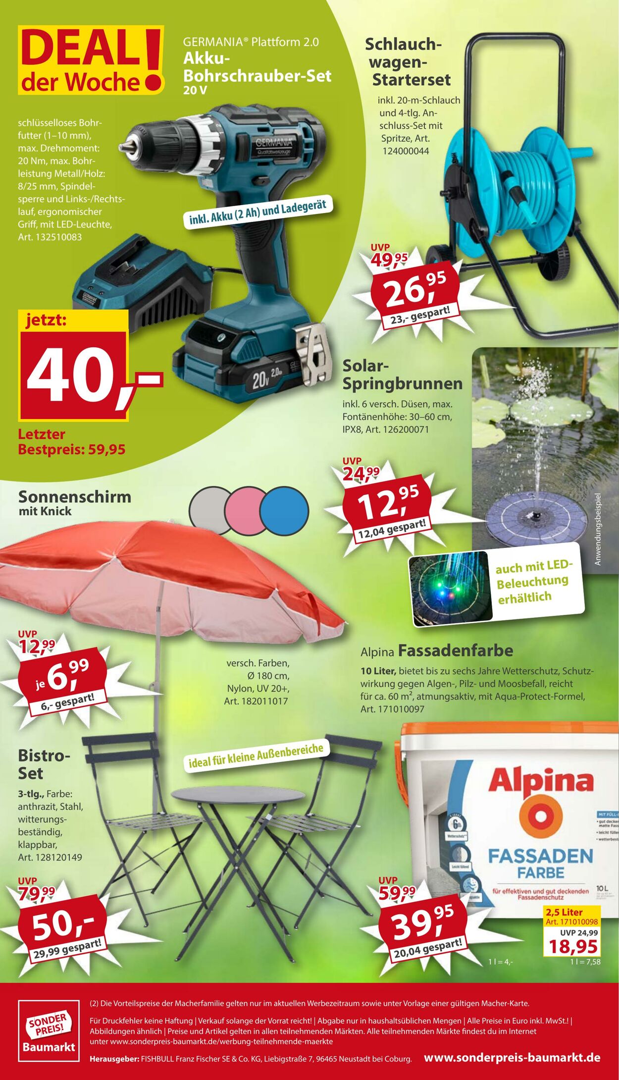 Prospekt Sonderpreis Baumarkt 25.04.2026 - 09.05.2026