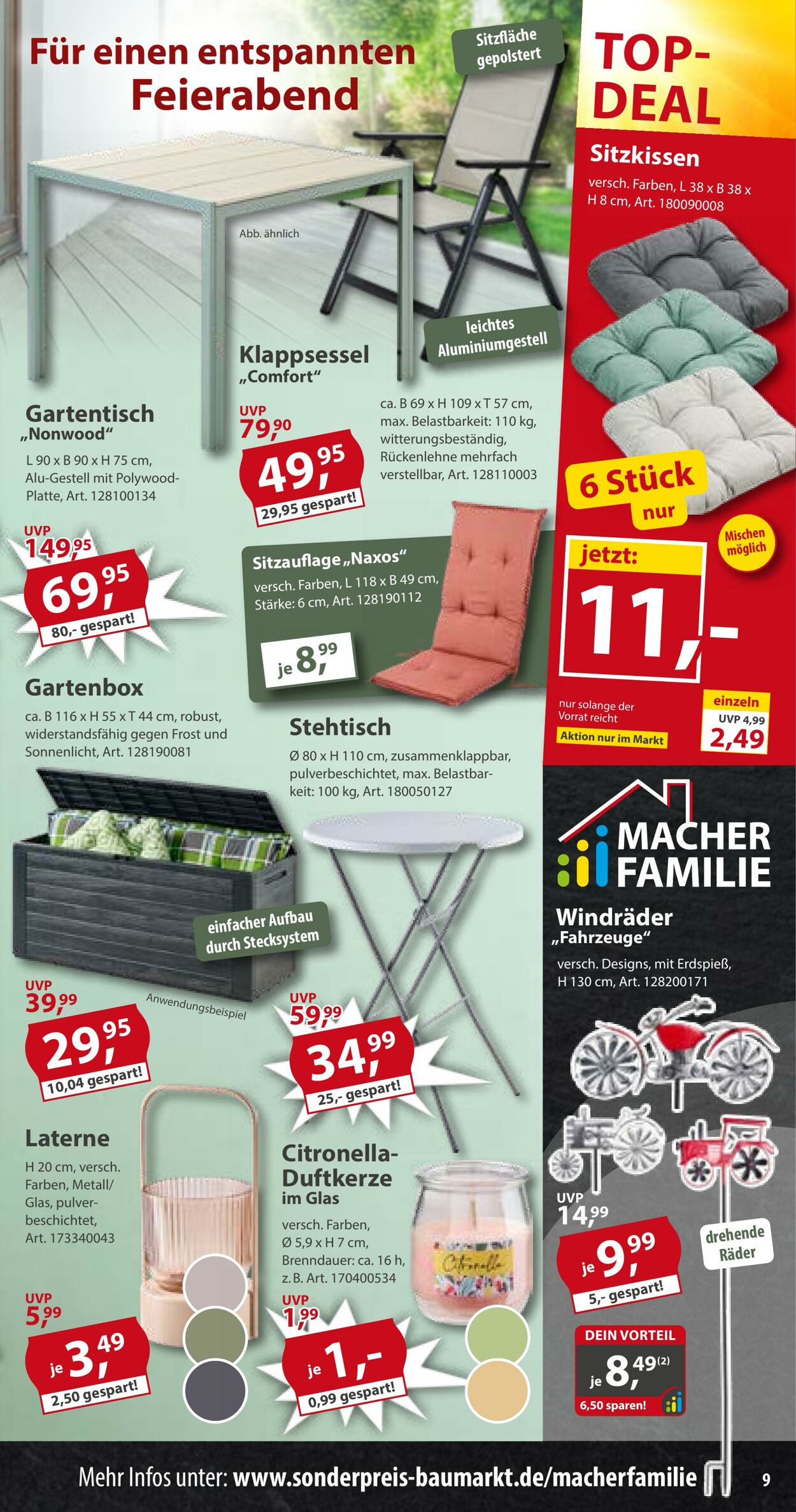 Prospekt Sonderpreis Baumarkt 09.05.2026 - 23.05.2026