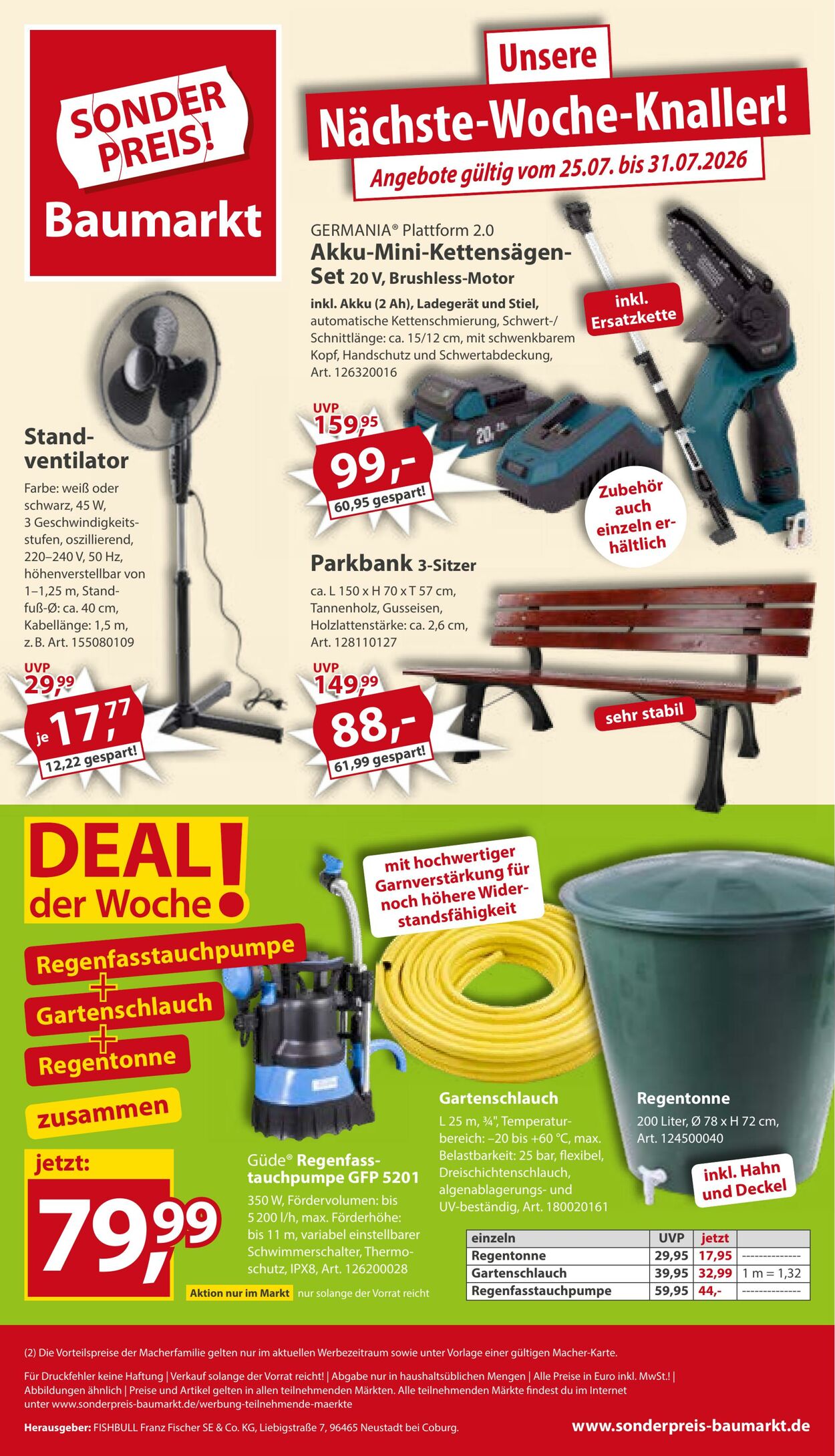 Prospekt Sonderpreis Baumarkt 11.07.2026 - 25.07.2026