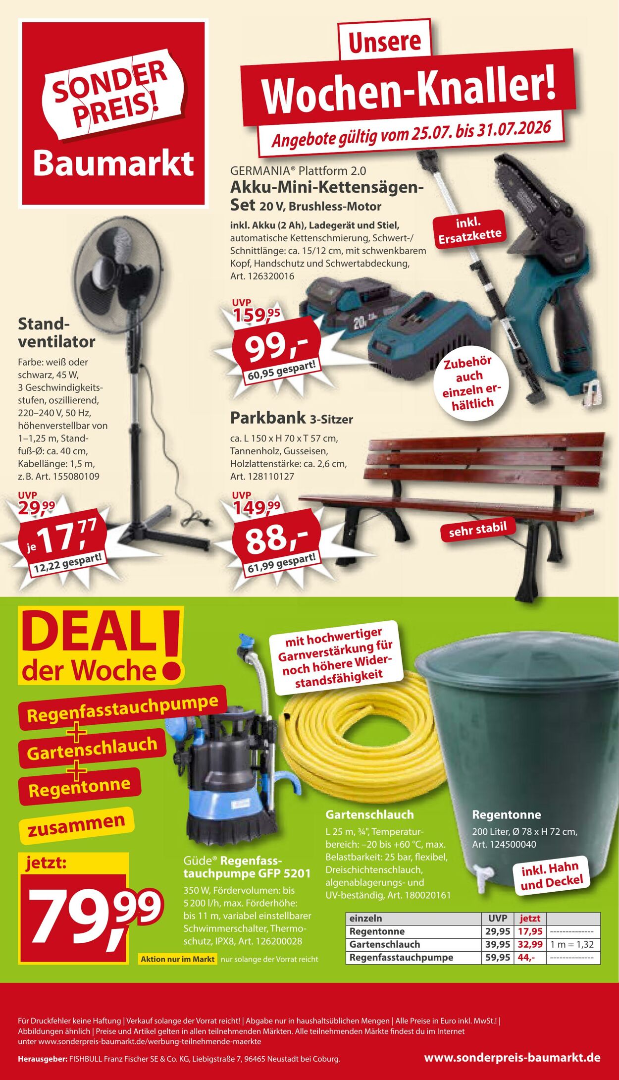 Prospekt Sonderpreis Baumarkt 18.07.2026 - 01.08.2026
