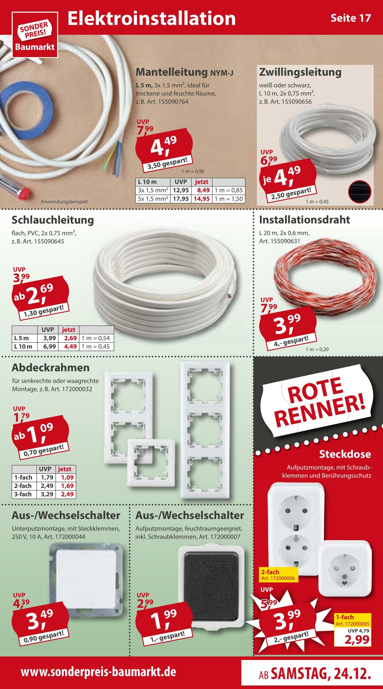 Prospekt Sonderpreis Baumarkt 24.12.2022 - 30.12.2022