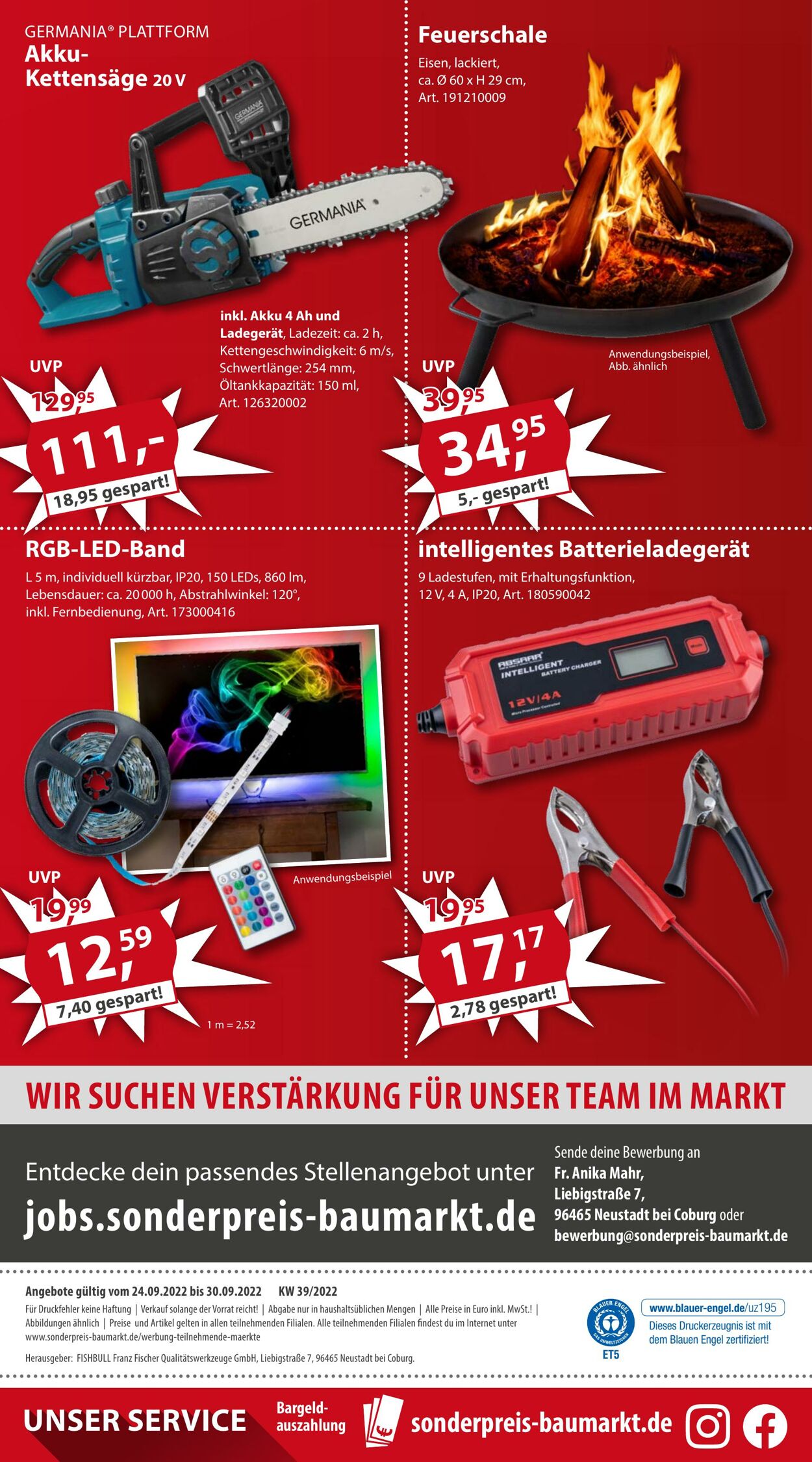 Prospekt Sonderpreis Baumarkt 24.09.2022 - 30.09.2022