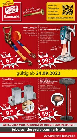 Prospekt Sonderpreis Baumarkt 24.09.2022 - 30.09.2022