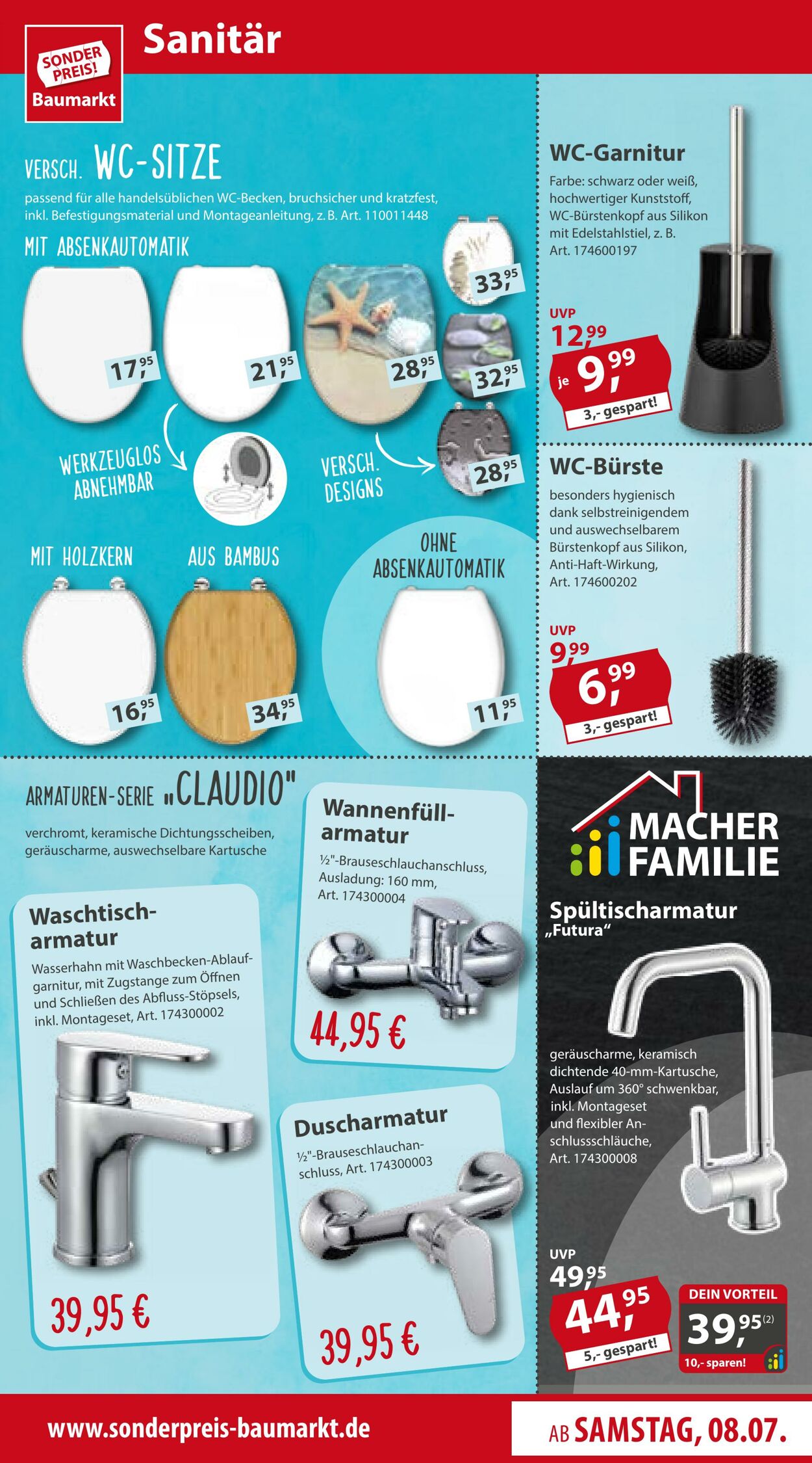 Prospekt Sonderpreis Baumarkt 08.07.2023 - 14.07.2023