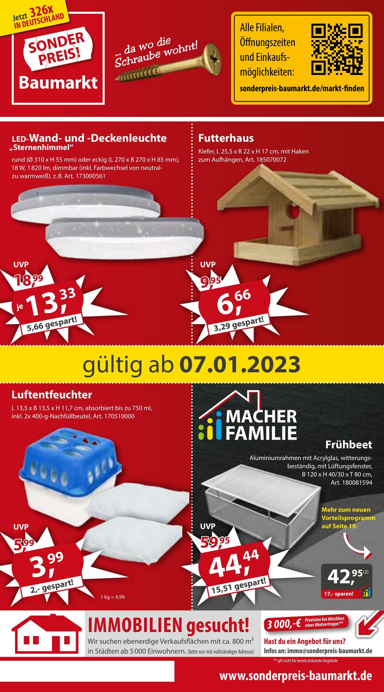 Prospekt Sonderpreis Baumarkt 07.01.2023 - 13.01.2023