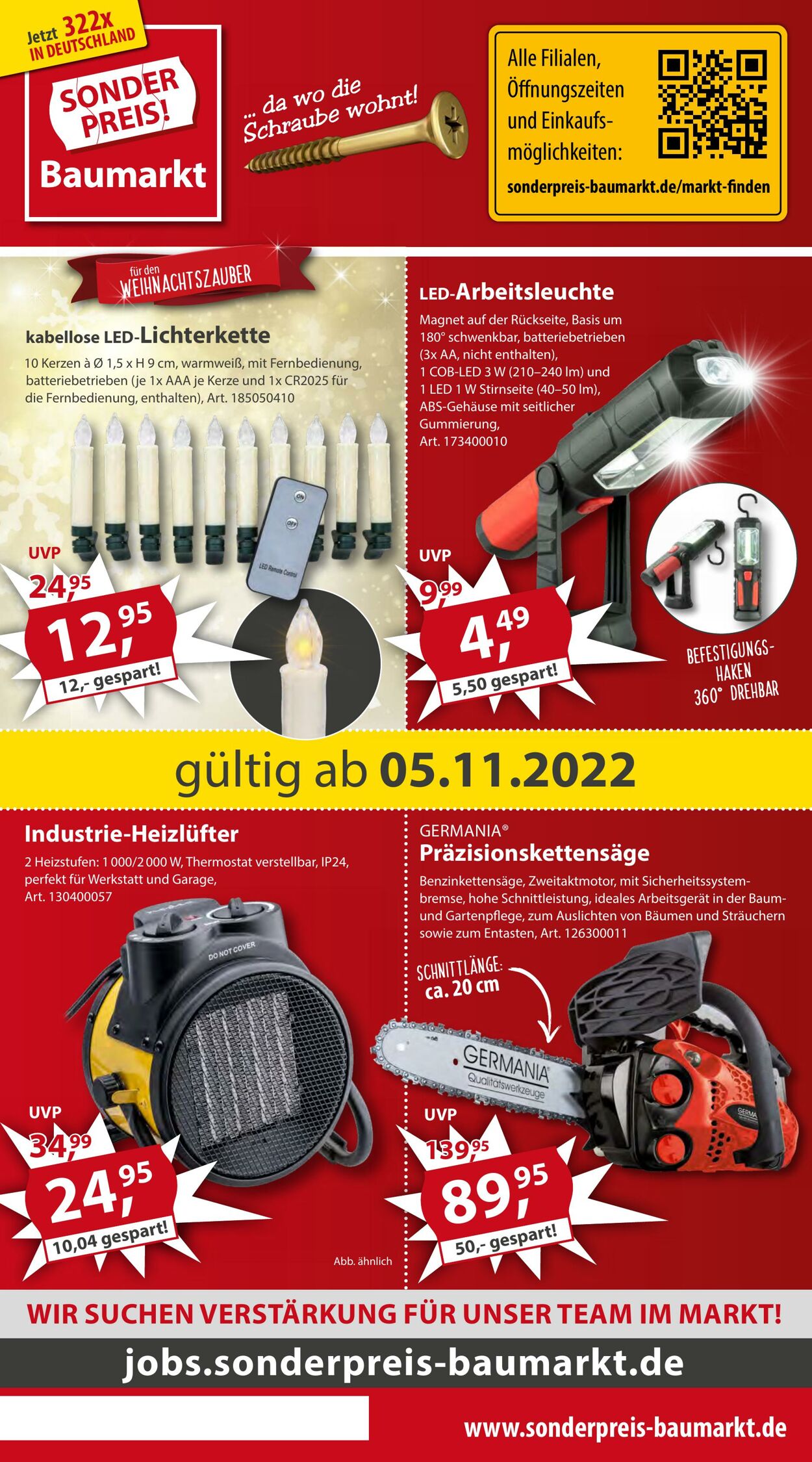 Prospekt Sonderpreis Baumarkt 05.11.2022 - 11.11.2022