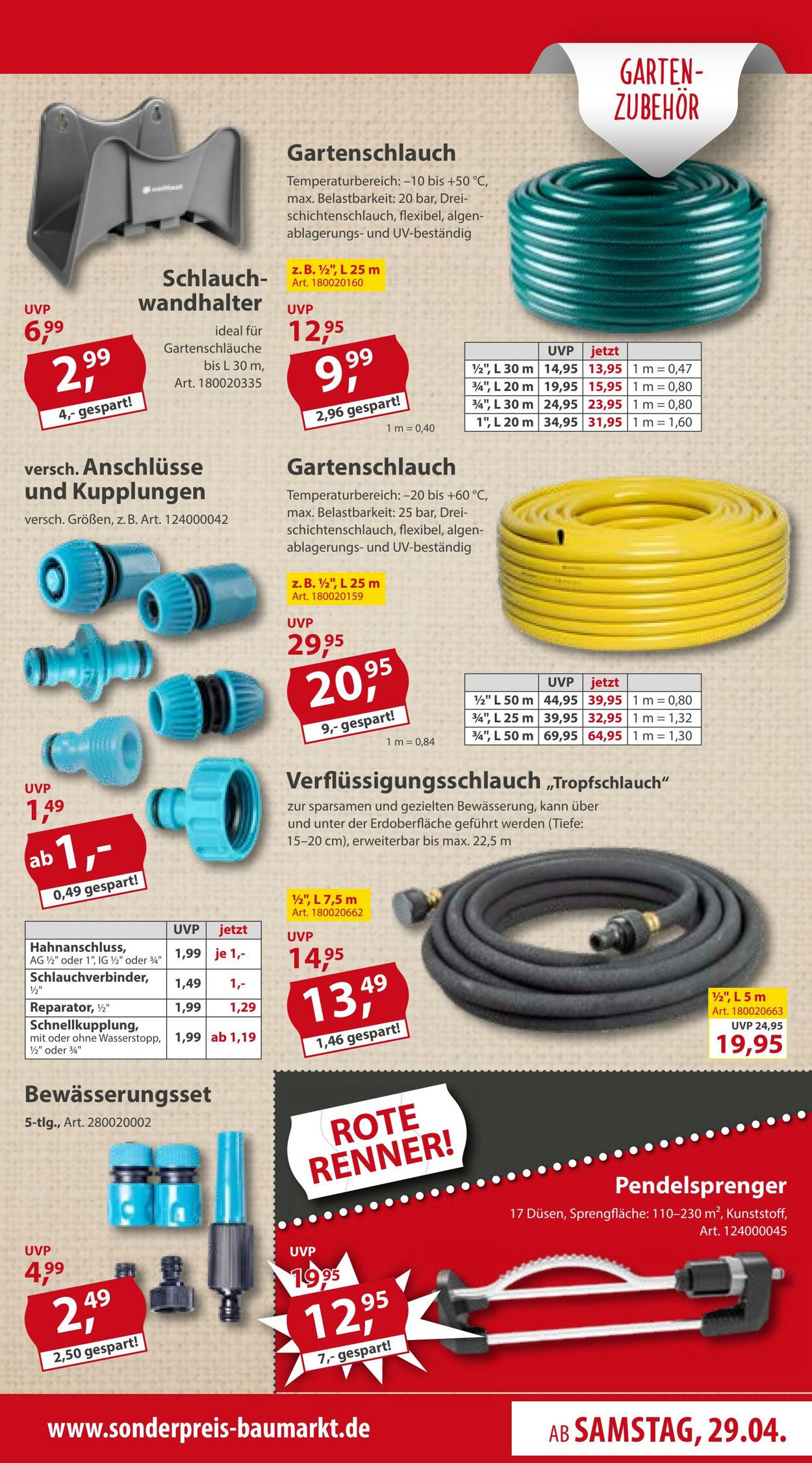 Prospekt Sonderpreis Baumarkt 29.04.2023 - 05.05.2023