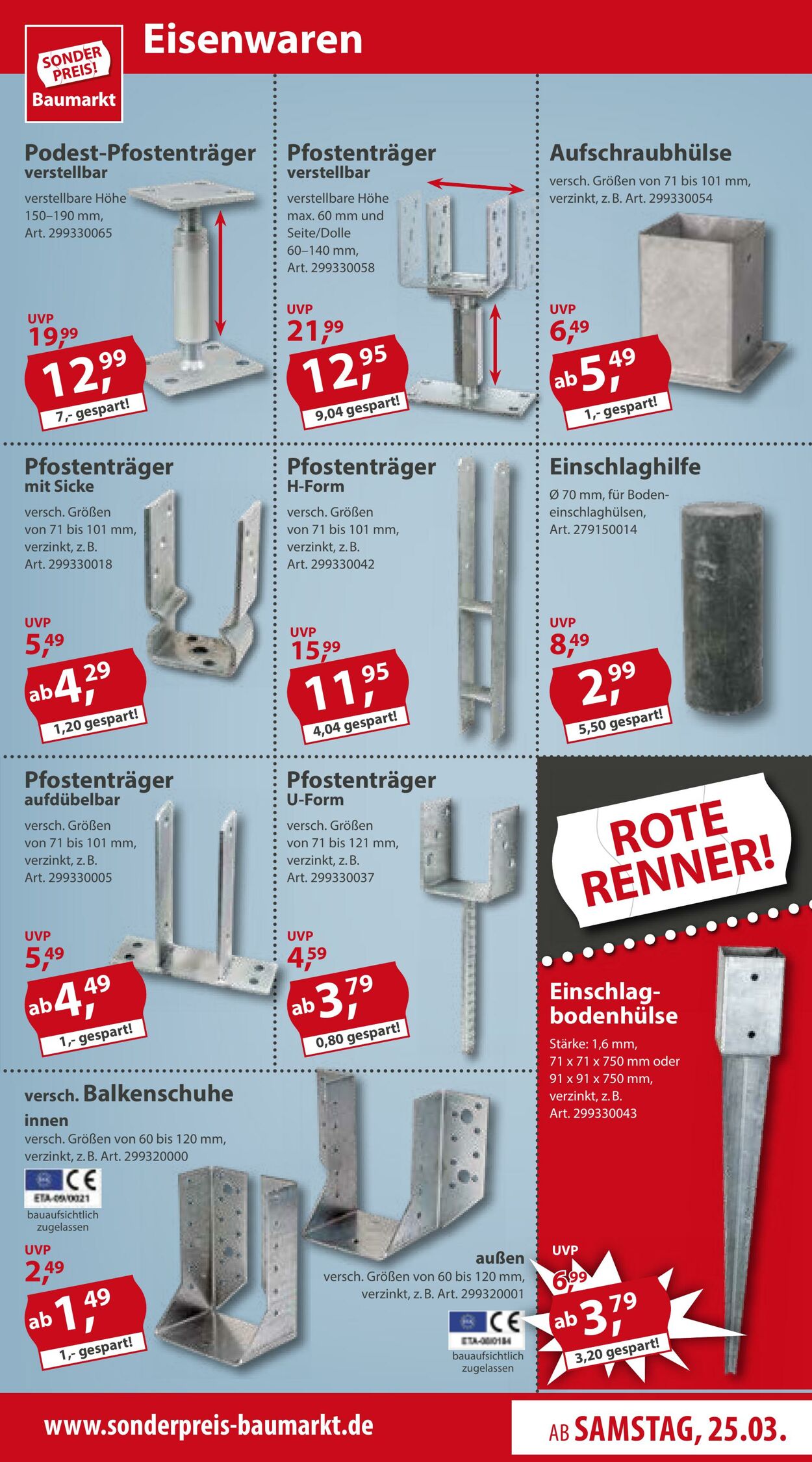 Prospekt Sonderpreis Baumarkt 25.03.2023 - 31.03.2023