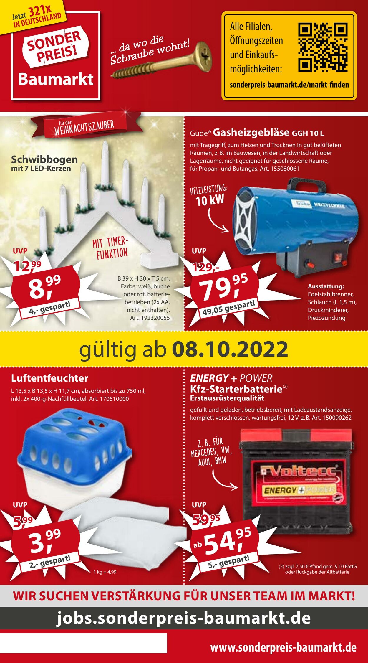 Prospekt Sonderpreis Baumarkt 08.10.2022 - 14.10.2022