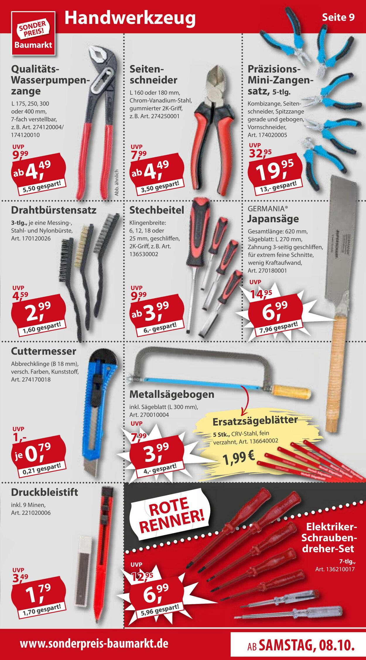 Prospekt Sonderpreis Baumarkt 08.10.2022 - 14.10.2022