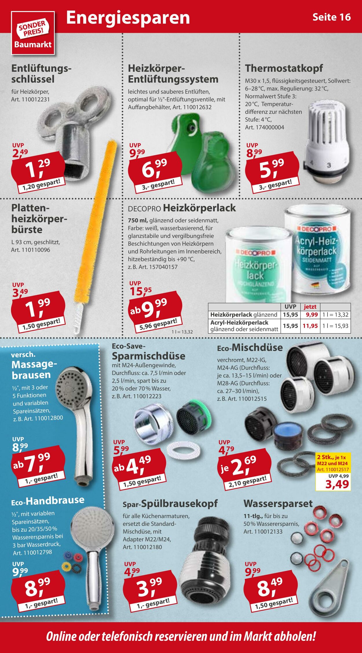 Prospekt Sonderpreis Baumarkt 08.10.2022 - 14.10.2022