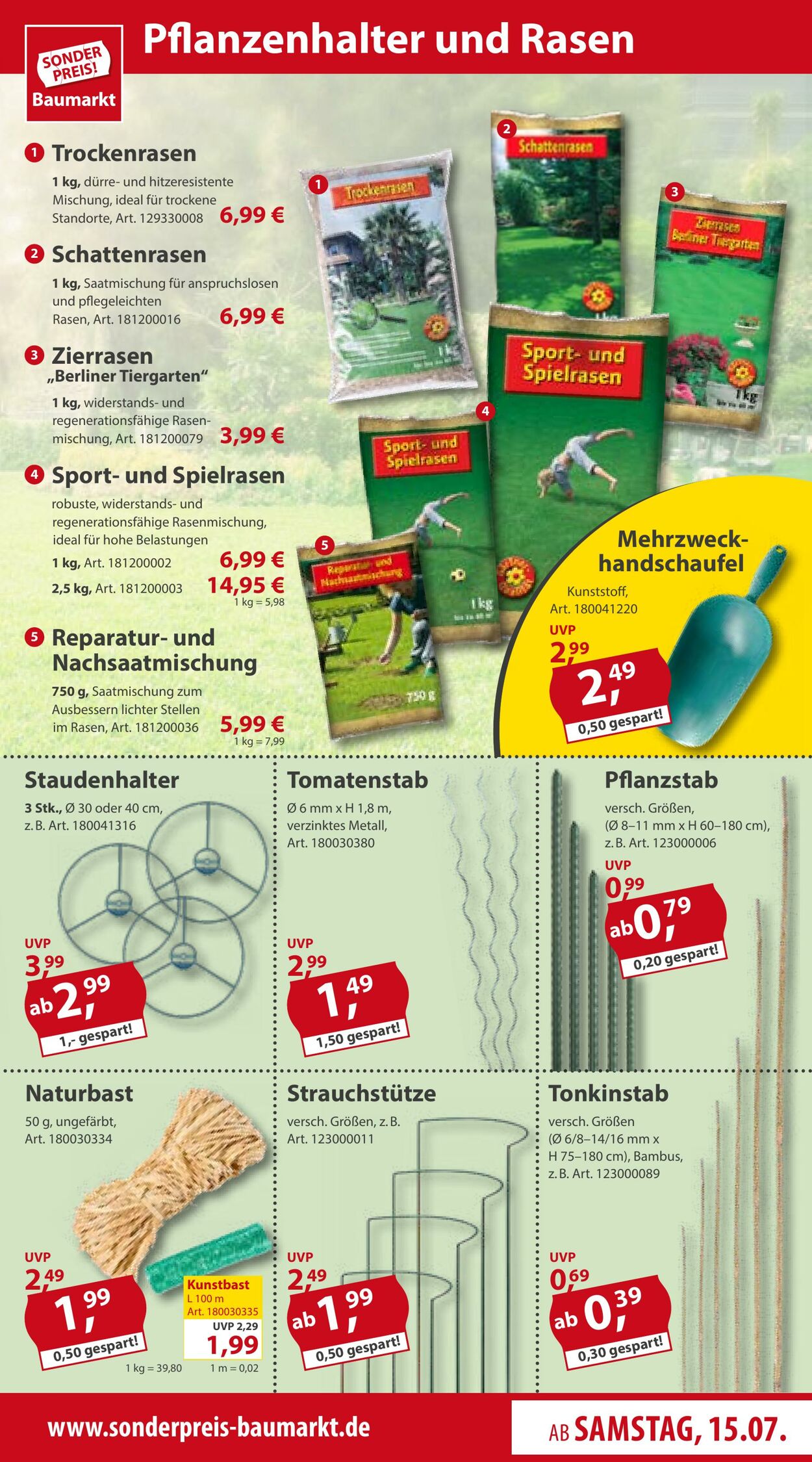 Prospekt Sonderpreis Baumarkt 15.07.2023 - 21.07.2023