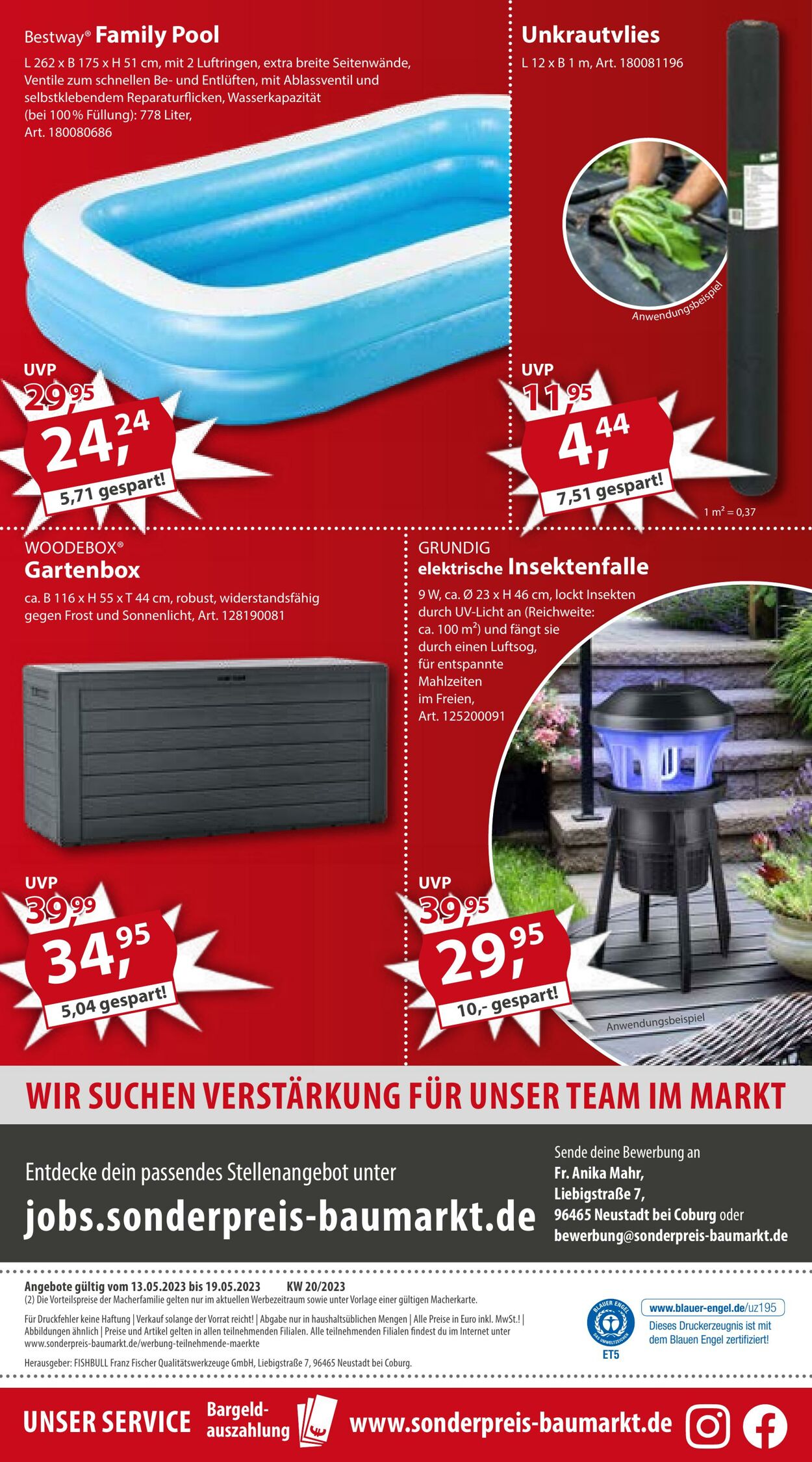 Prospekt Sonderpreis Baumarkt 13.05.2023 - 19.05.2023