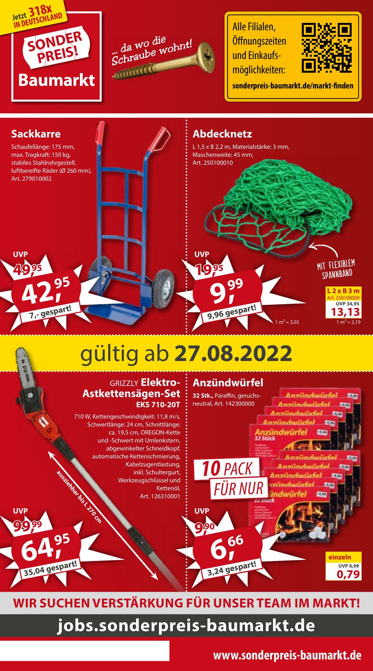 Prospekt Sonderpreis Baumarkt 20.08.2022 - 27.08.2022