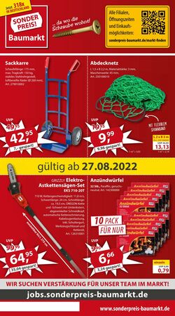 Prospekt Sonderpreis Baumarkt 20.08.2022 - 27.08.2022