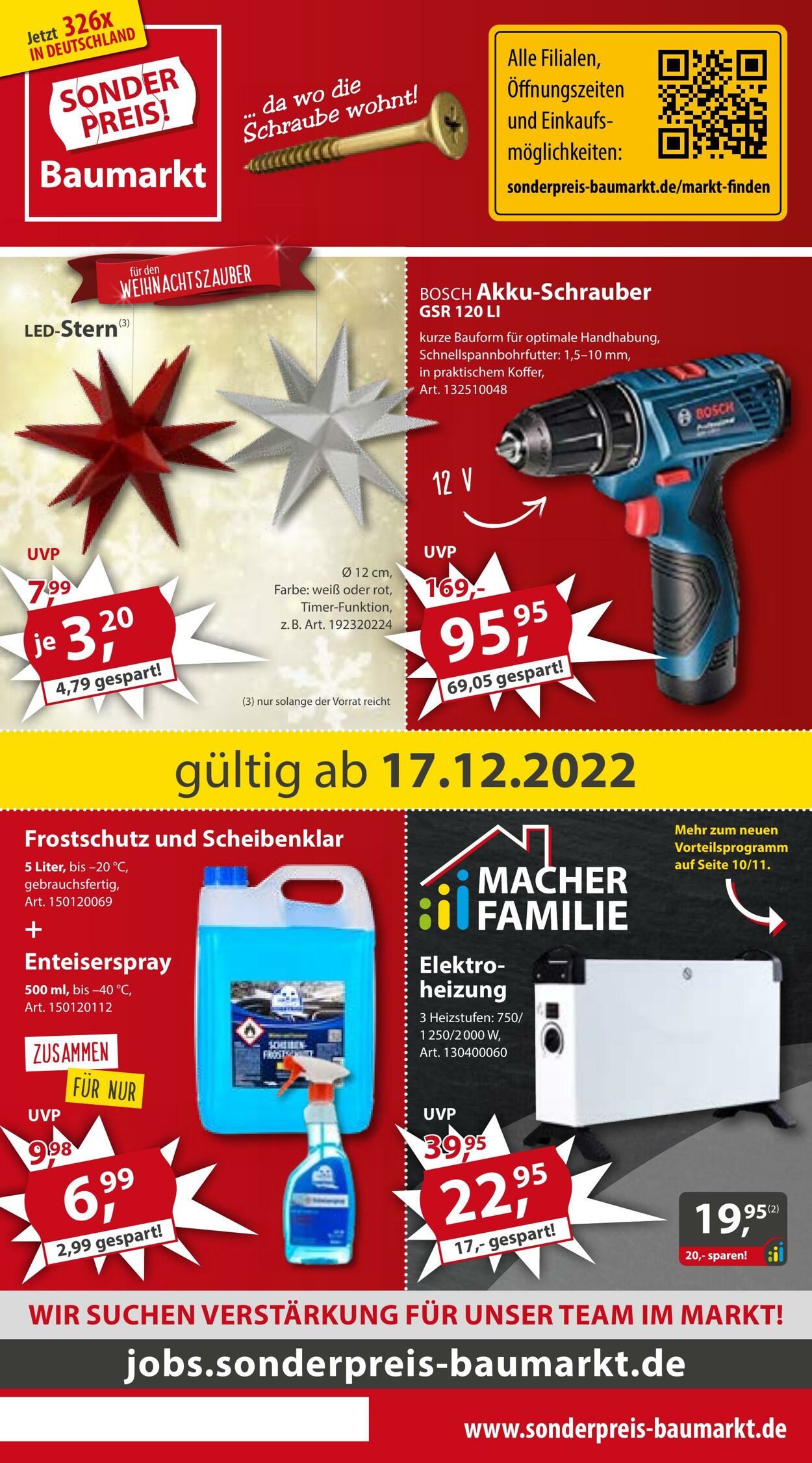 Prospekt Sonderpreis Baumarkt 17.12.2022 - 23.12.2022