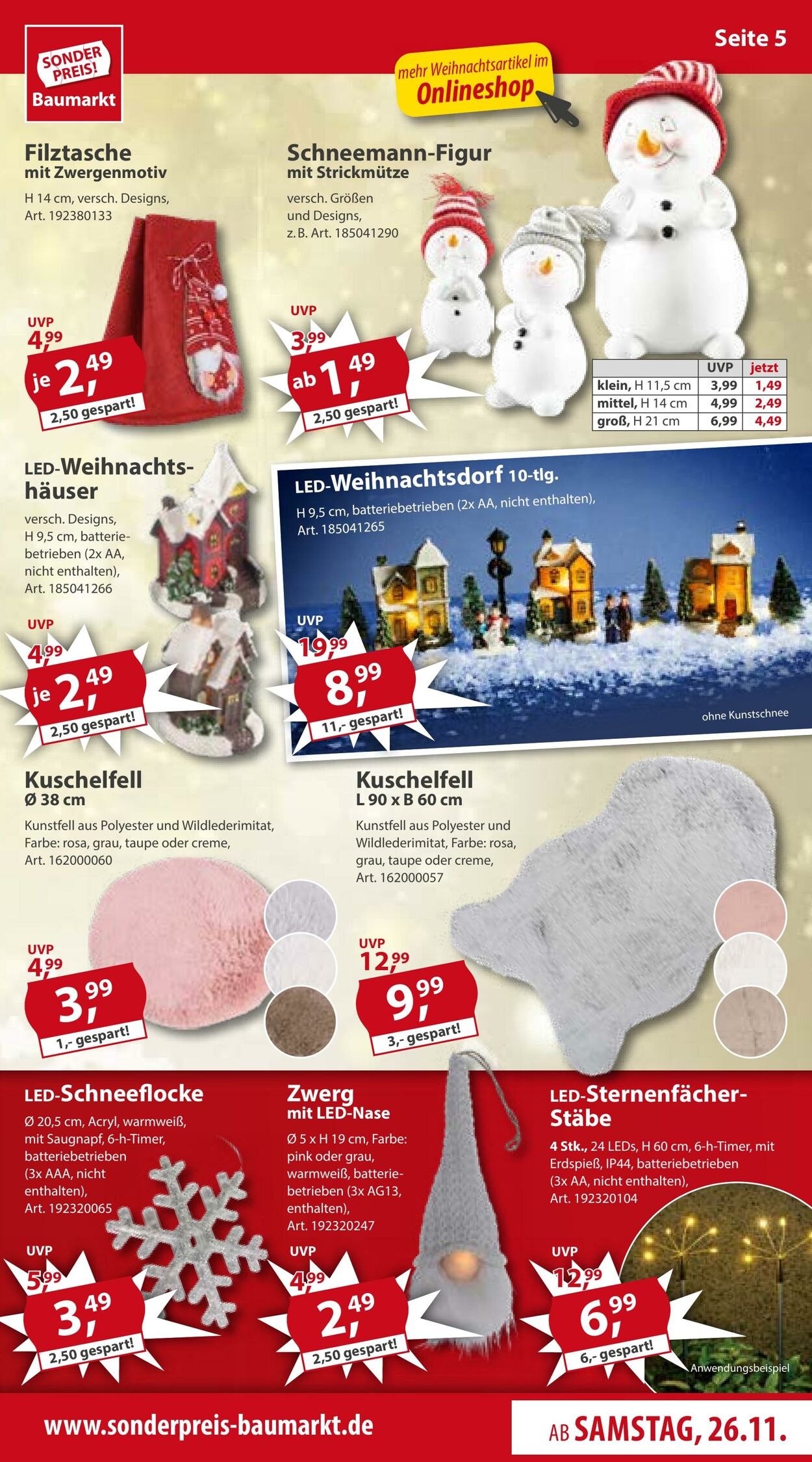 Prospekt Sonderpreis Baumarkt 26.11.2022 - 02.12.2022