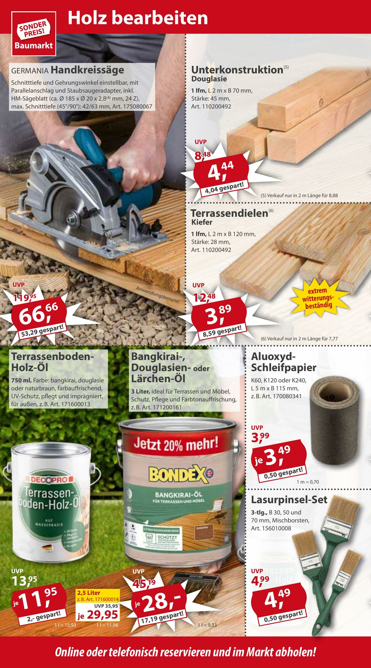 Prospekt Sonderpreis Baumarkt 15.04.2023 - 21.04.2023