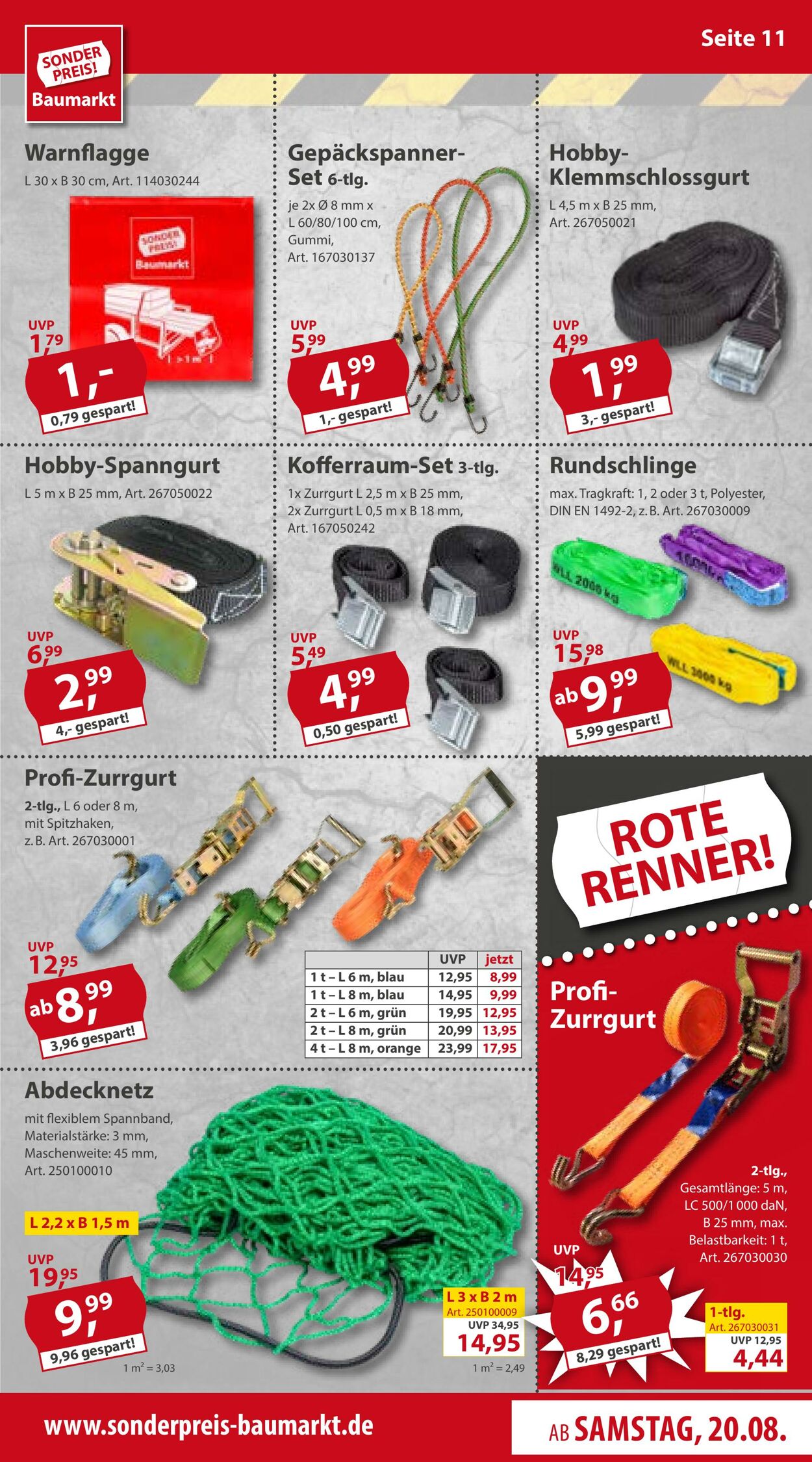 Prospekt Sonderpreis Baumarkt 20.08.2022 - 26.08.2022