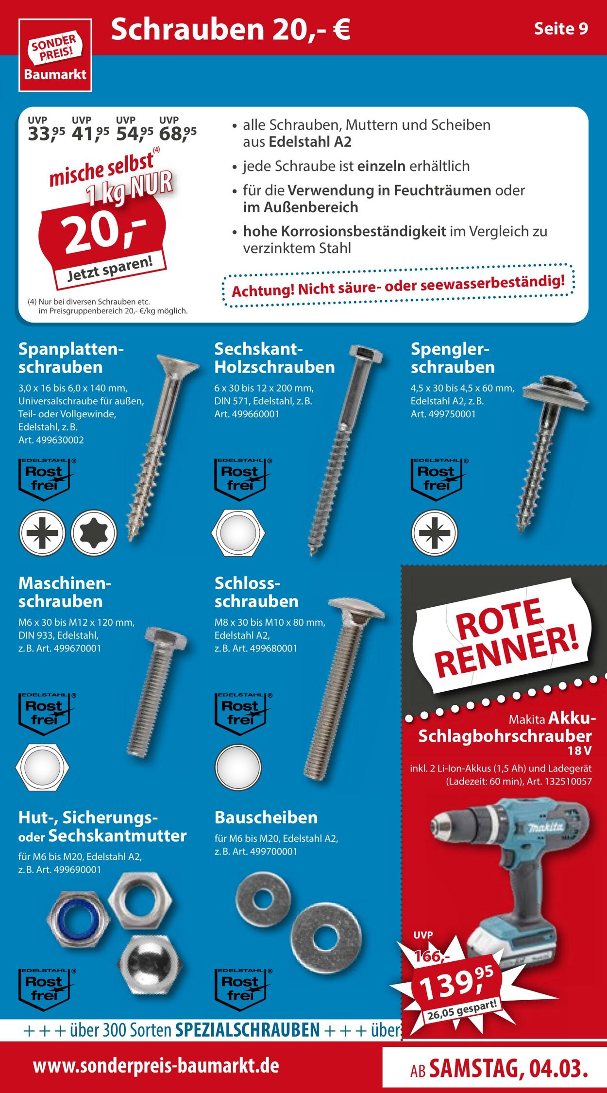 Prospekt Sonderpreis Baumarkt 04.03.2023 - 10.03.2023