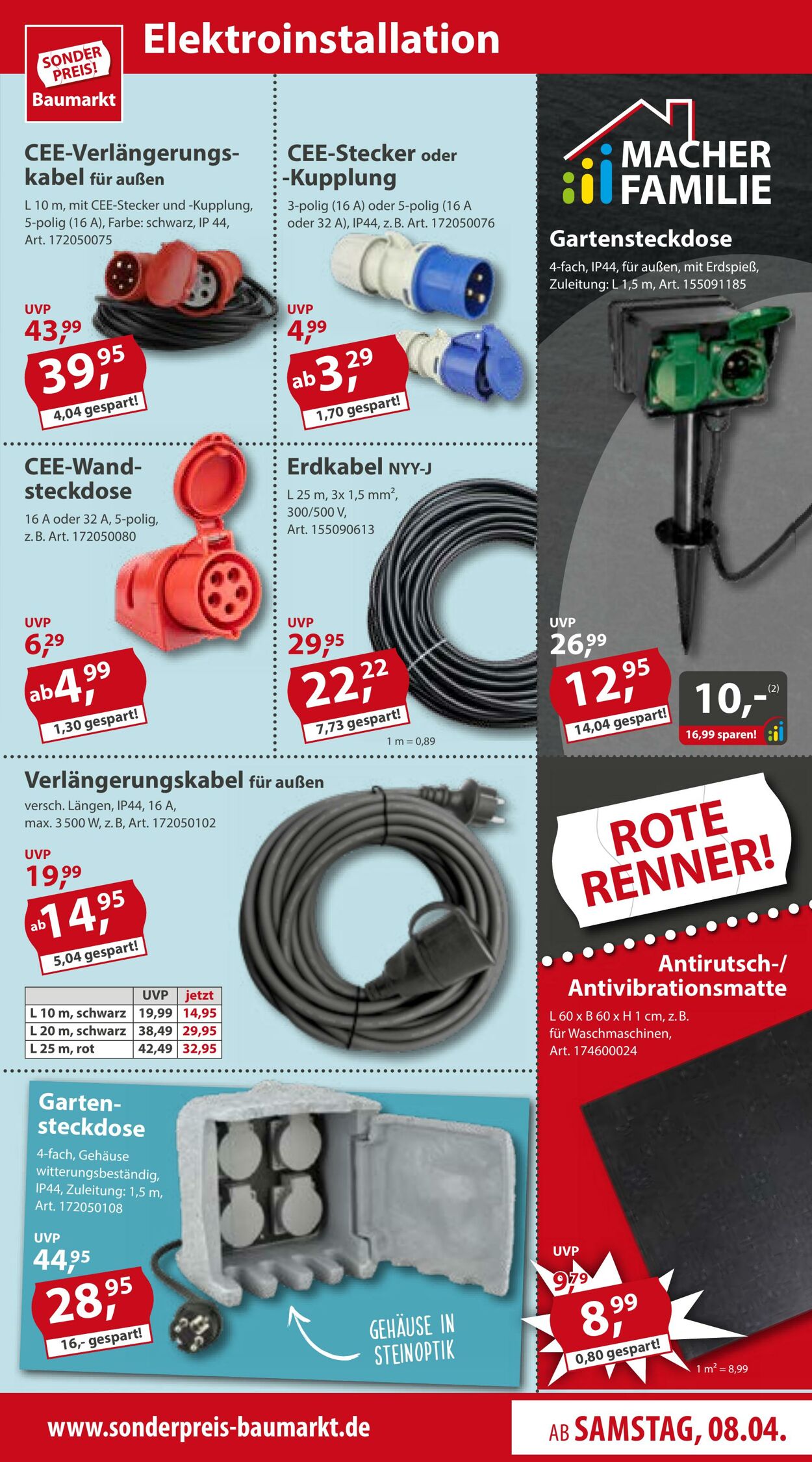 Prospekt Sonderpreis Baumarkt 08.04.2023 - 14.04.2023