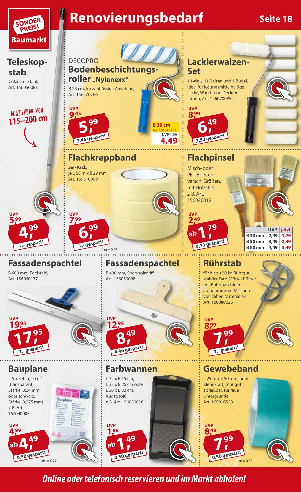 Prospekt Sonderpreis Baumarkt 30.07.2022 - 05.08.2022