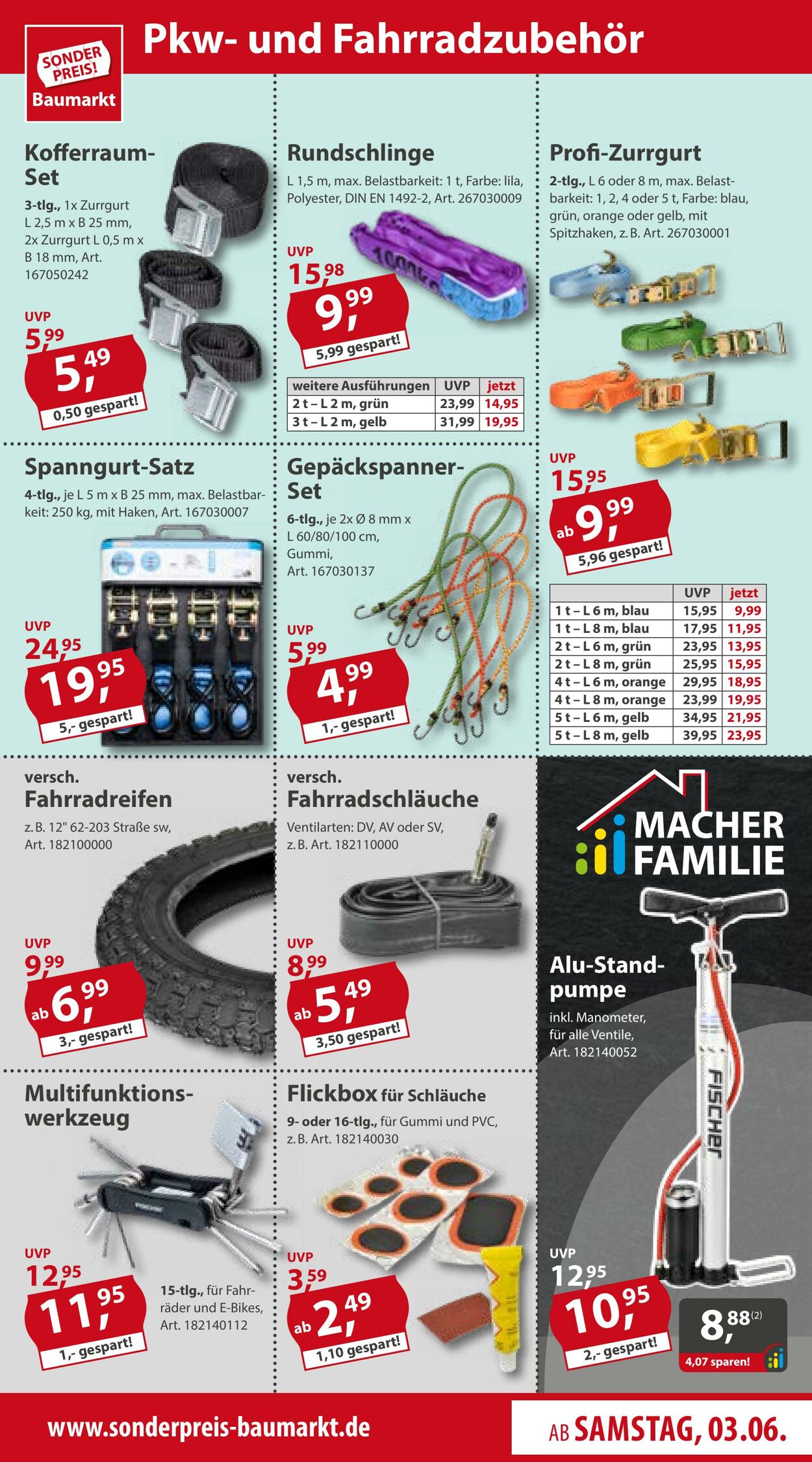 Prospekt Sonderpreis Baumarkt 03.06.2023 - 09.06.2023