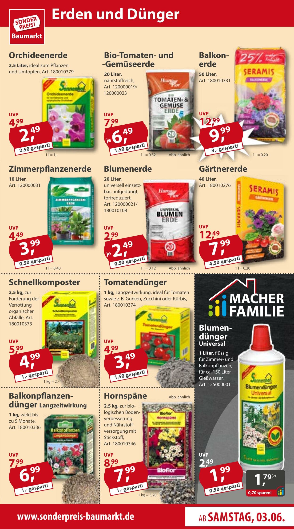 Prospekt Sonderpreis Baumarkt 03.06.2023 - 09.06.2023